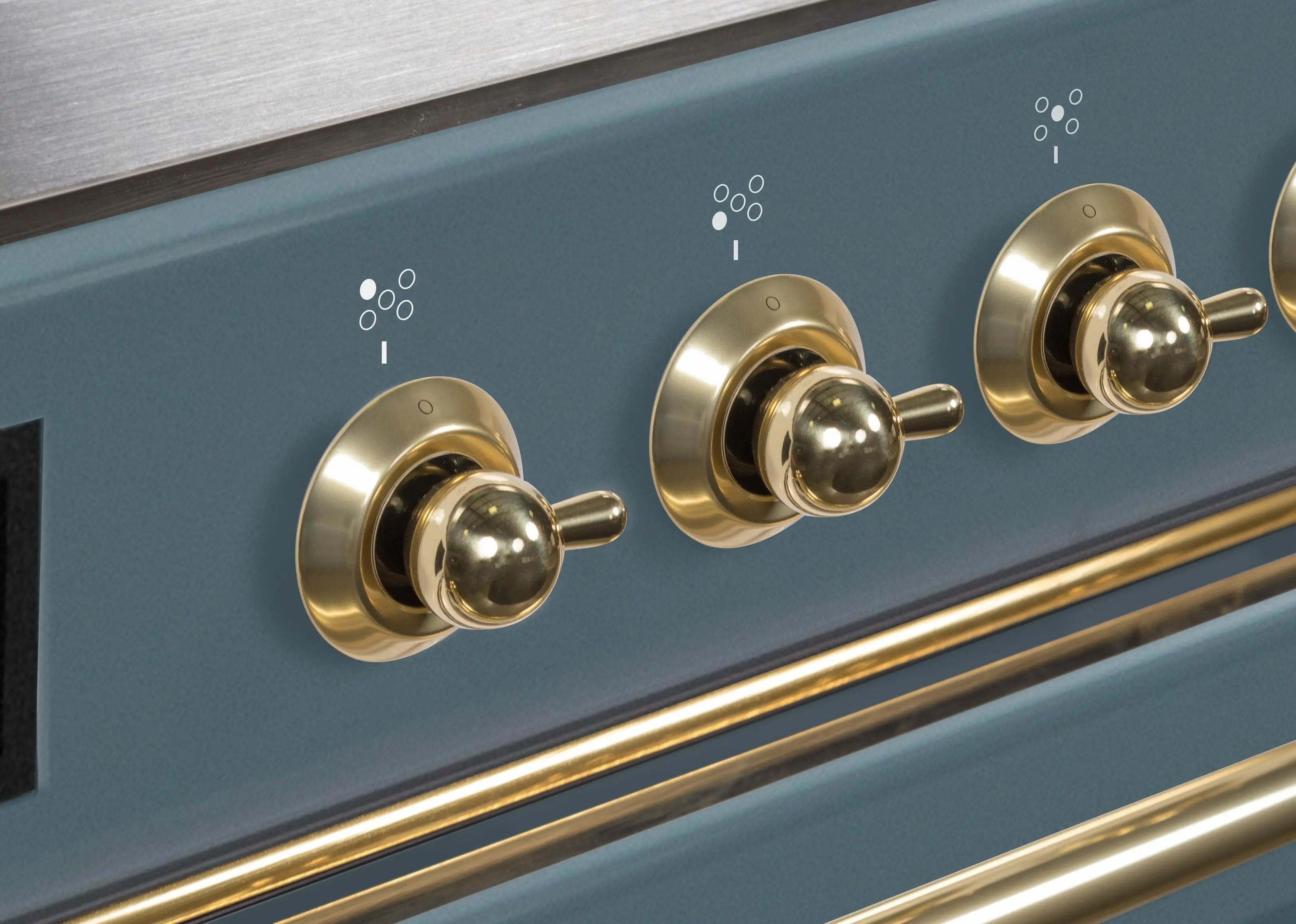 Ilve UM12FDNS3BGGLP Liquid Propane In Blue Grey W/ Brass Trim