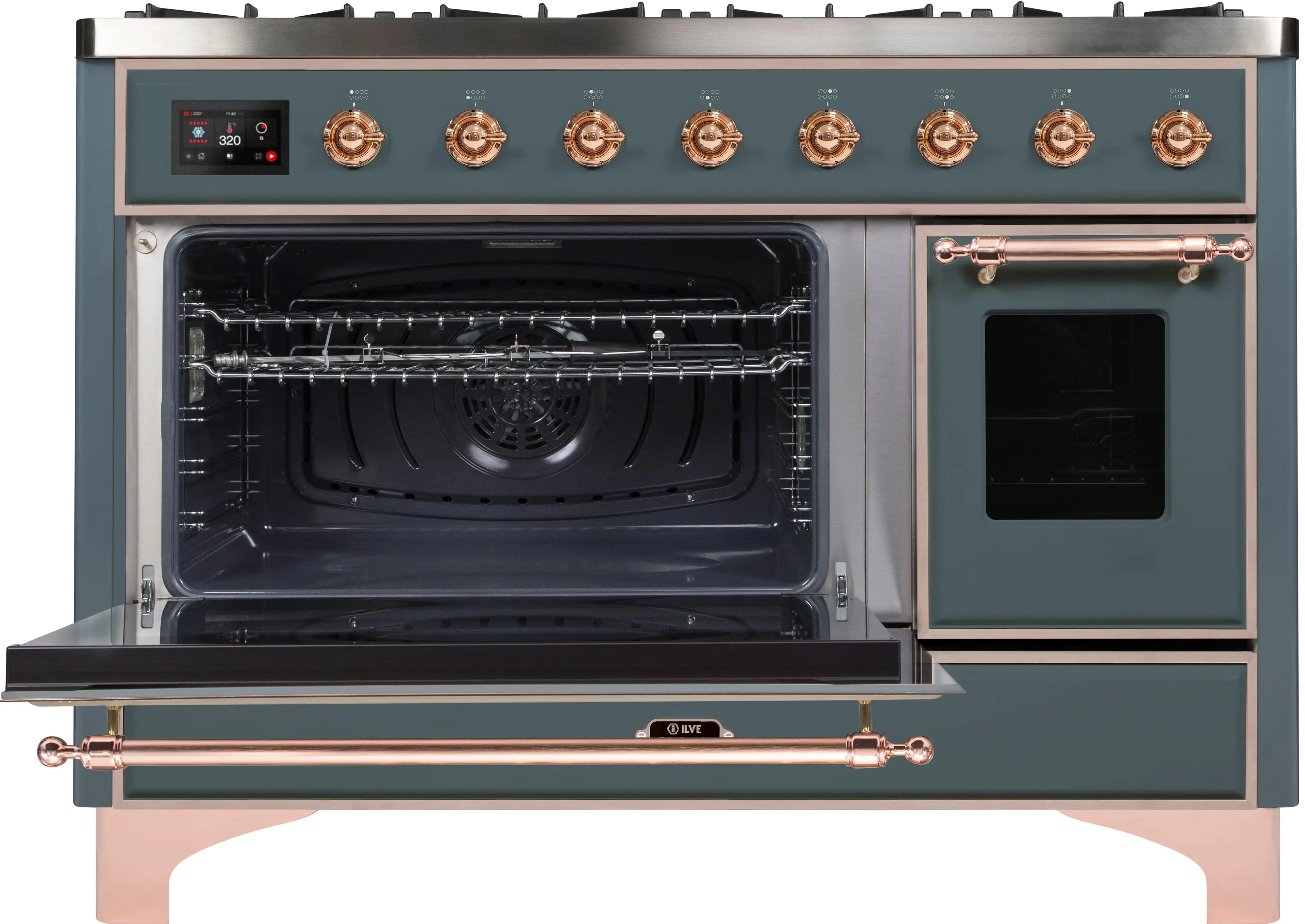 Ilve UM12FDNS3BGPLP Liquid Propane In Blue Grey W/ Copper Trim