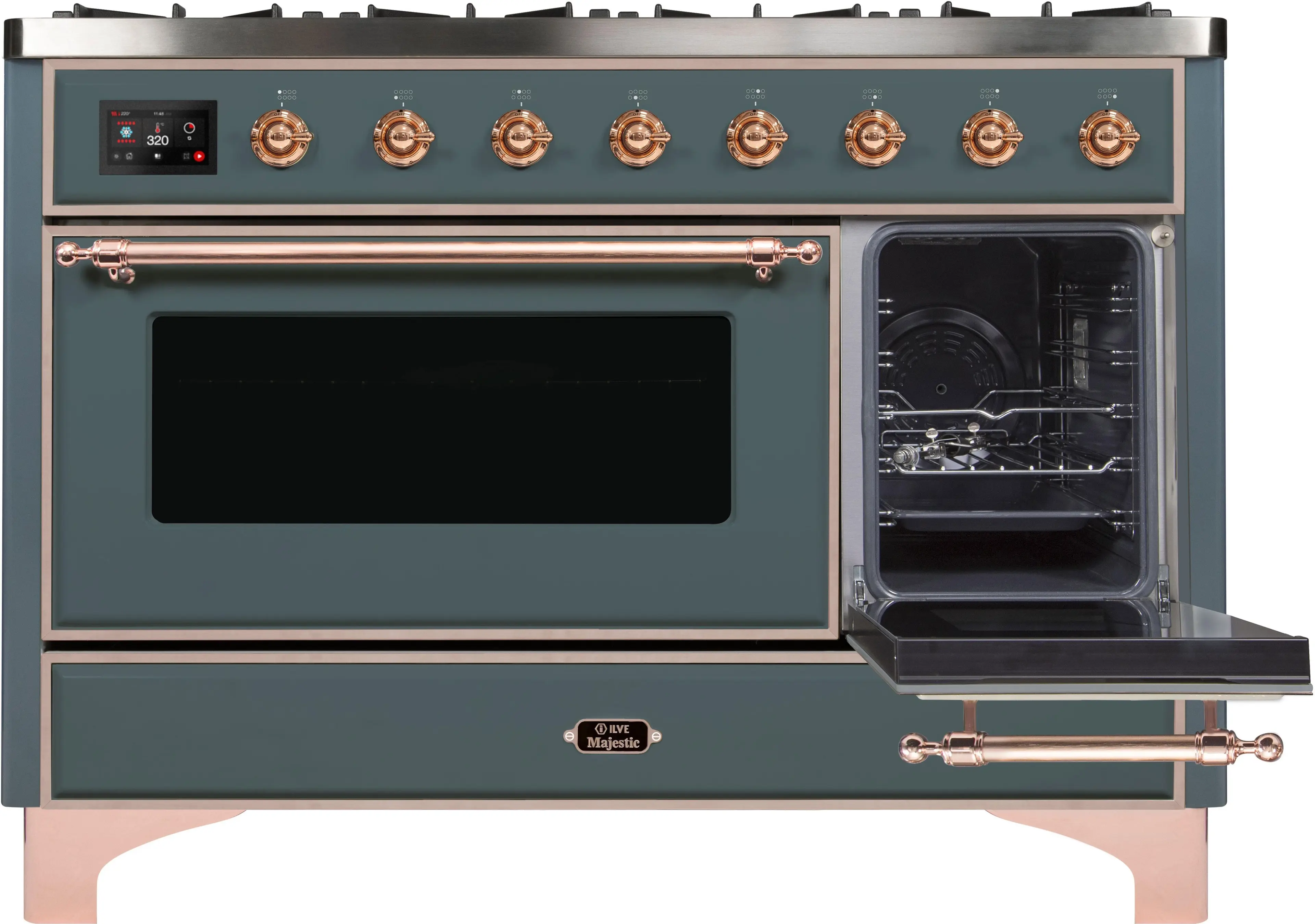 Ilve UM12FDNS3BGPLP Liquid Propane In Blue Grey W/ Copper Trim