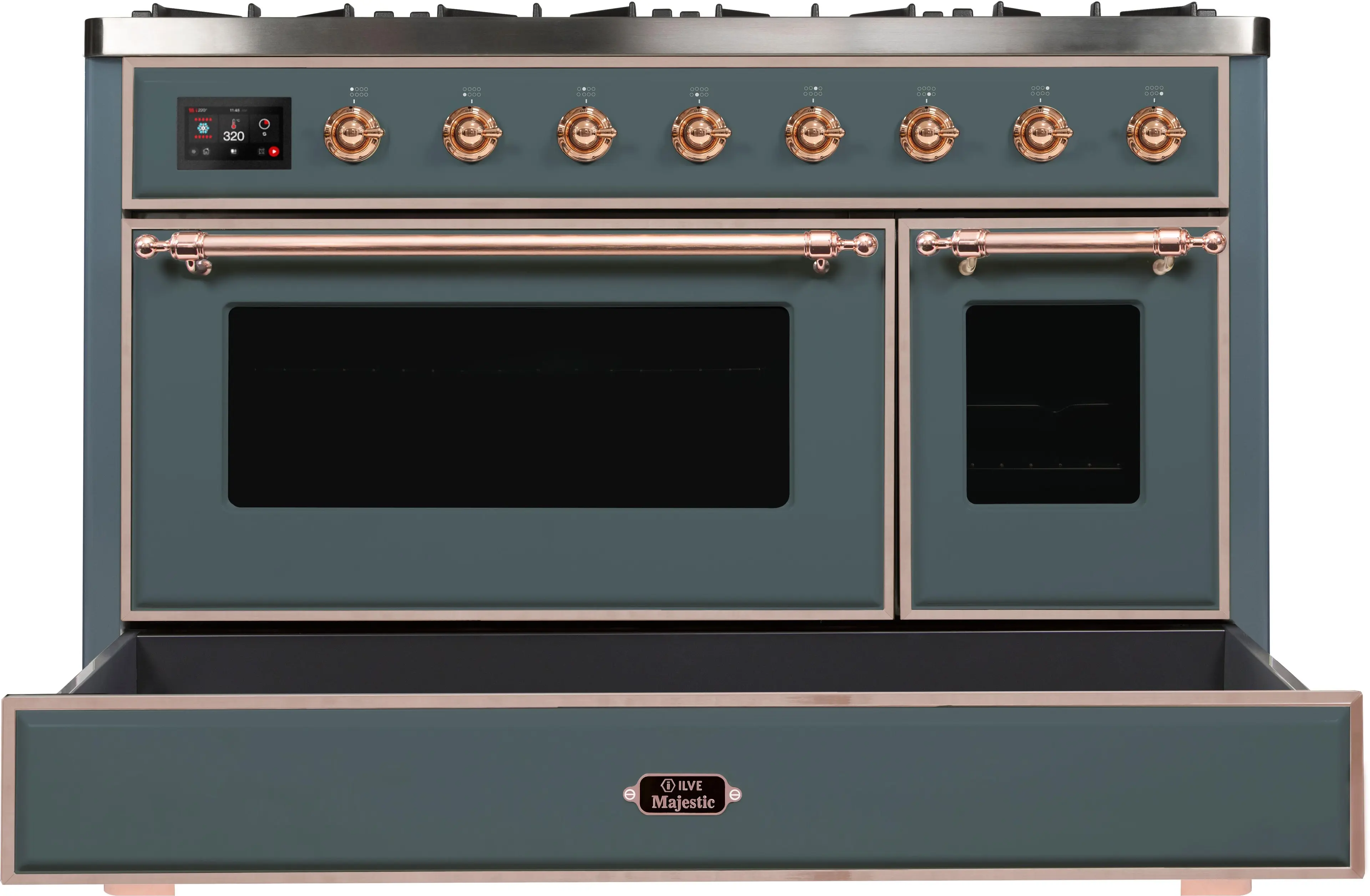 Ilve UM12FDNS3BGPLP Liquid Propane In Blue Grey W/ Copper Trim