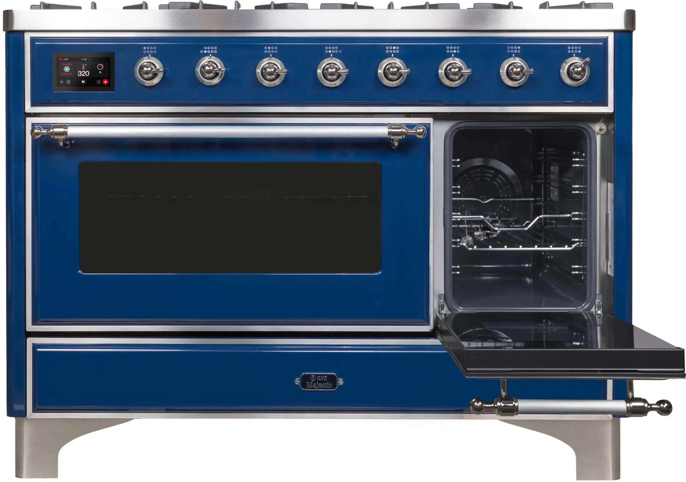 Ilve UM12FDNS3MBCLP Liquid Propane In Midnight Blue W/ Chrome Trim