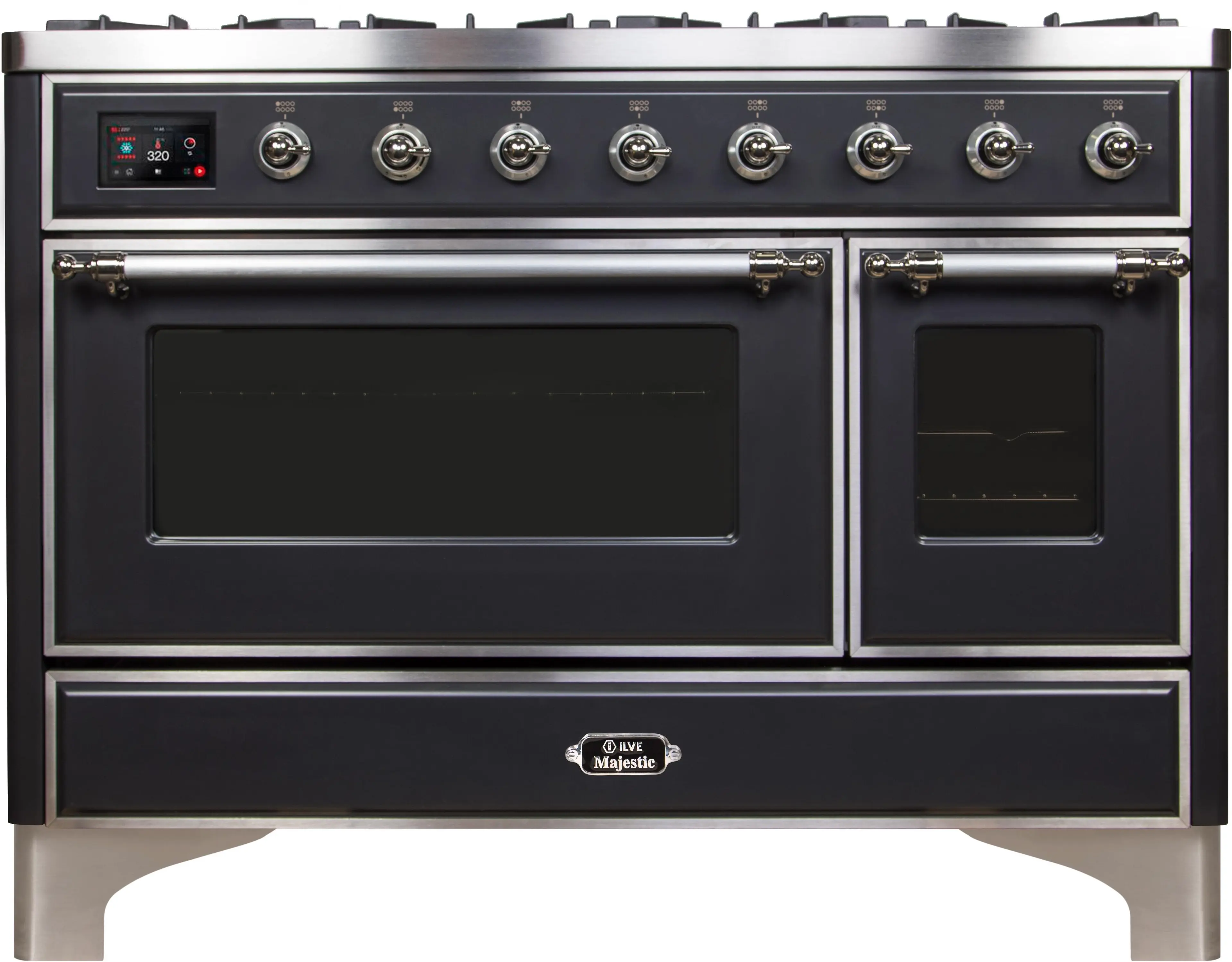 Ilve UM12FDNS3MGCLP Liquid Propane In Matte Graphite W/ Chrome Trim
