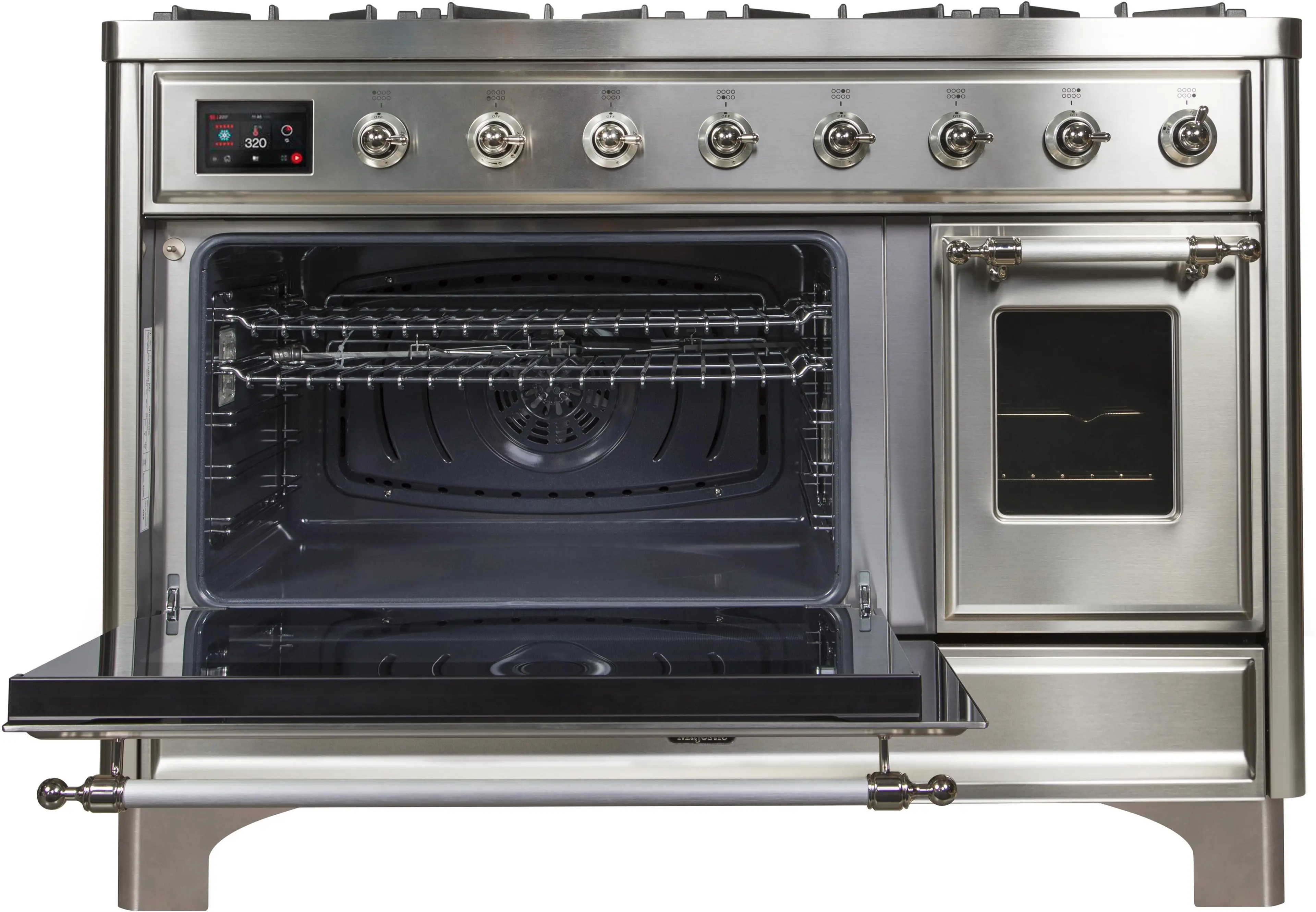 Ilve UM12FDNS3SSCLP Liquid Propane In Stainless Steel W/ Chrome Trim