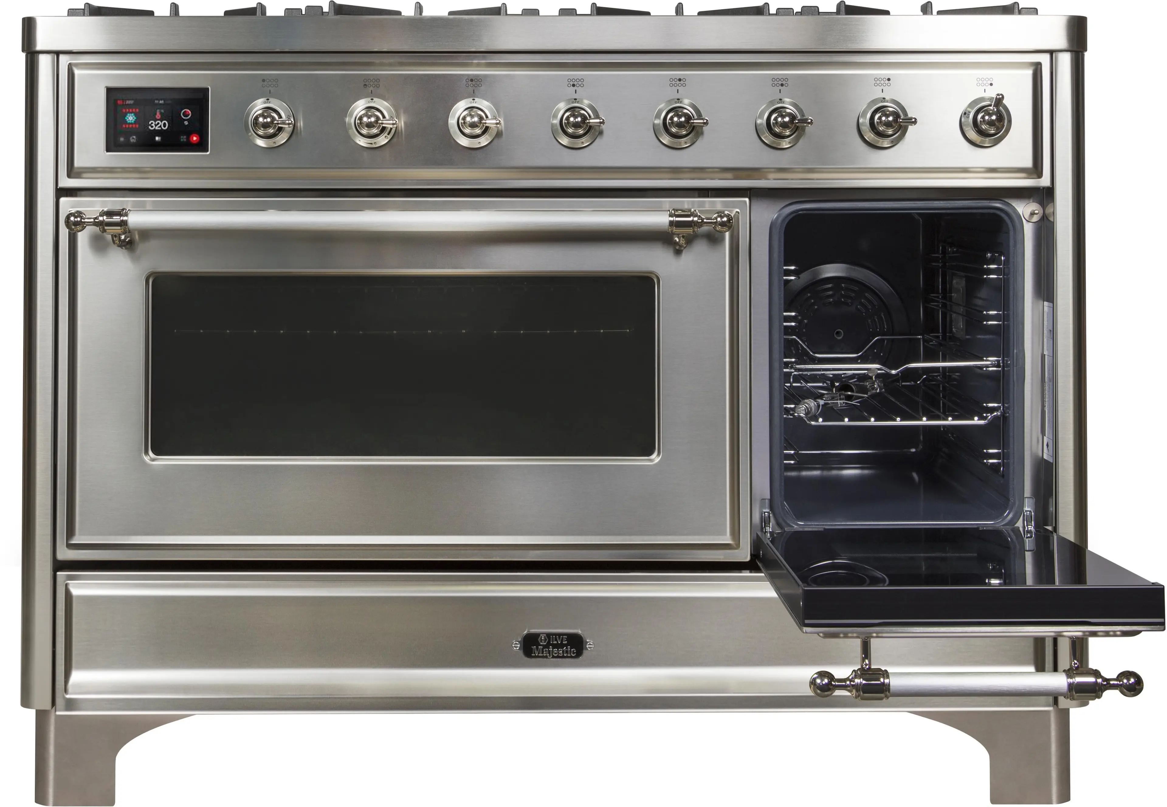 Ilve UM12FDNS3SSCLP Liquid Propane In Stainless Steel W/ Chrome Trim