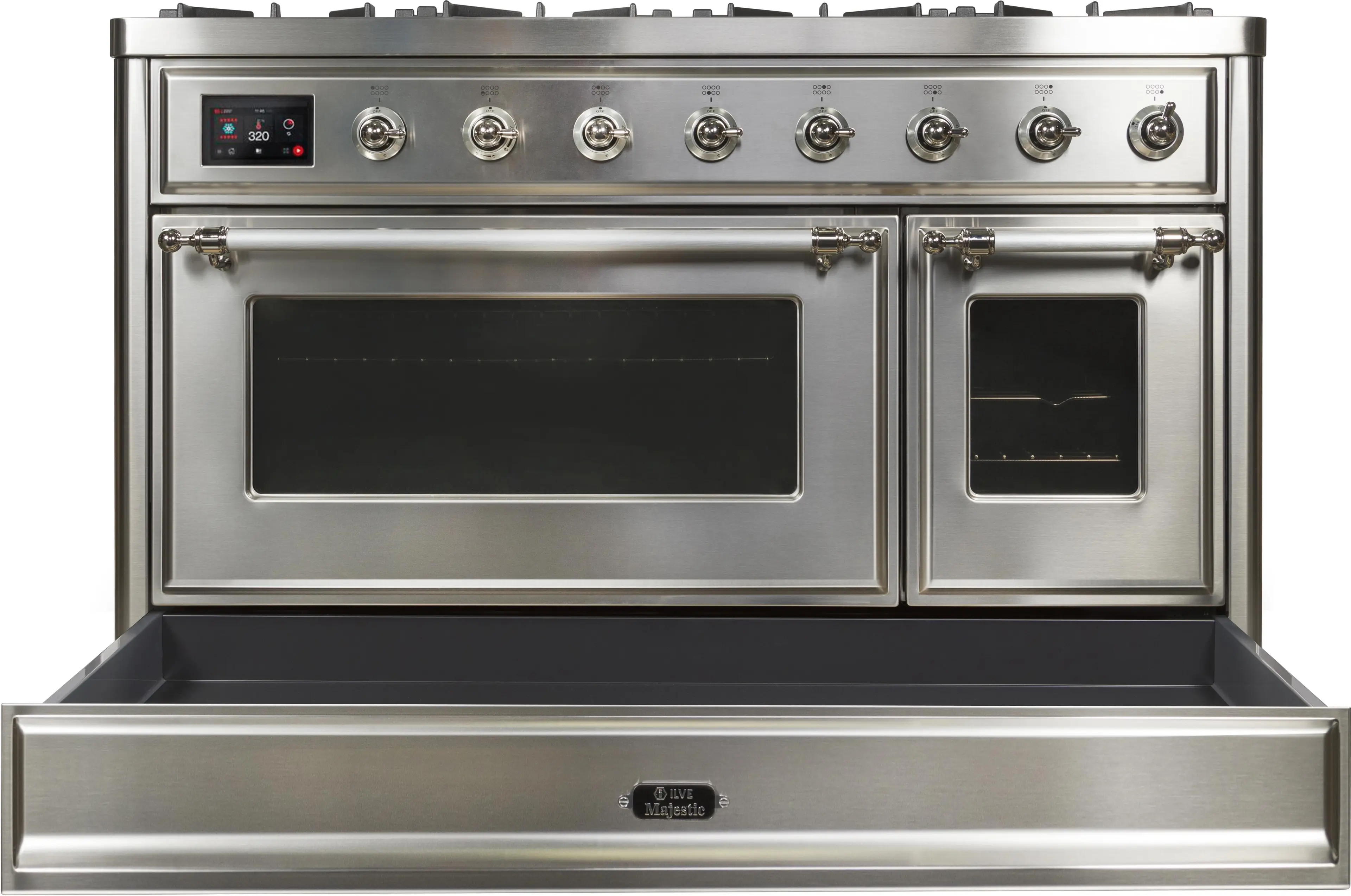 Ilve UM12FDNS3SSCLP Liquid Propane In Stainless Steel W/ Chrome Trim