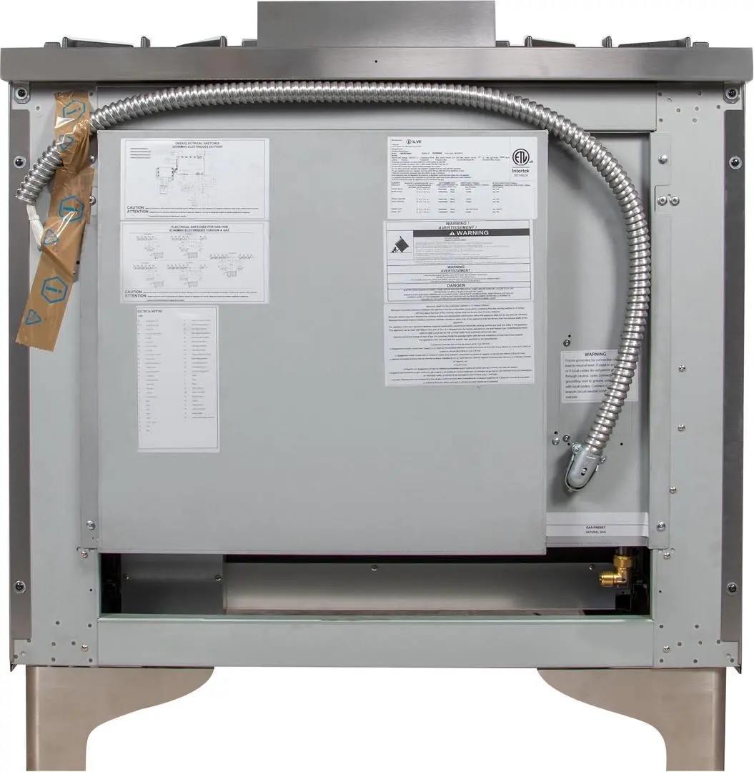 Ilve UM12FDNS3SSCLP Liquid Propane In Stainless Steel W/ Chrome Trim