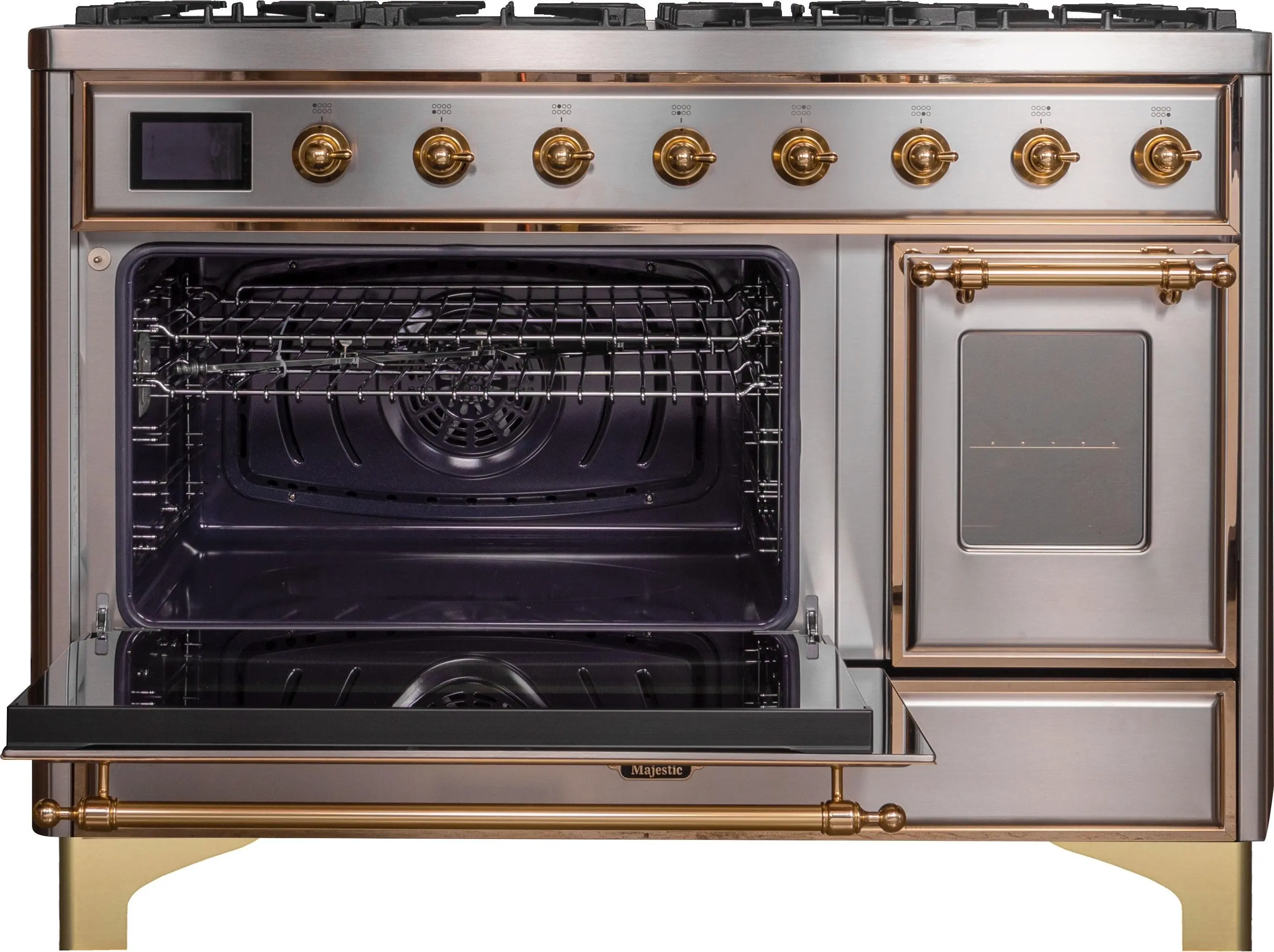 Ilve UM12FDNS3SSGLP Stainless Steel, Brass Trim - LP