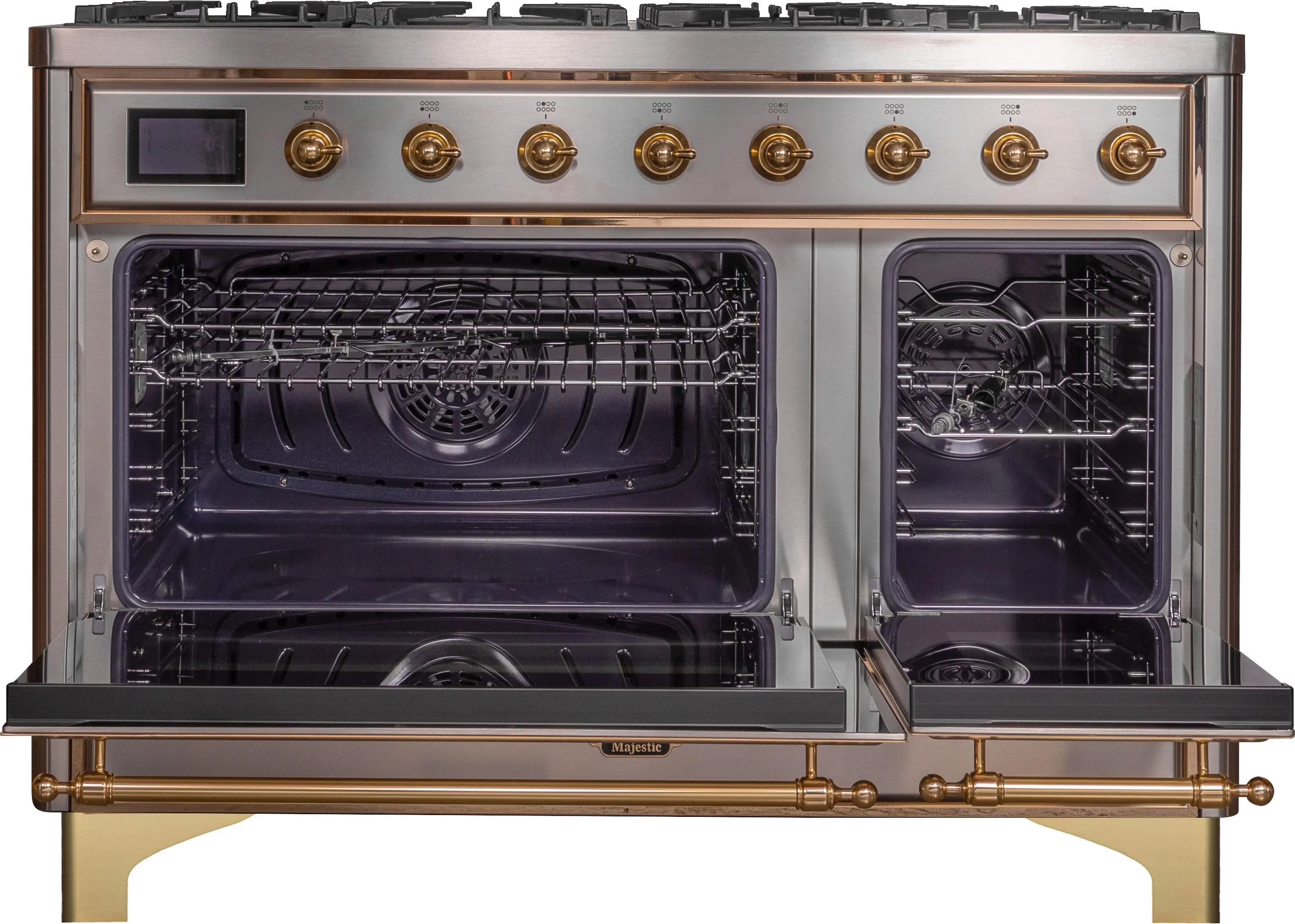 Ilve UM12FDNS3SSG Natural Gas In Stainless Steel W/ Brass Trim