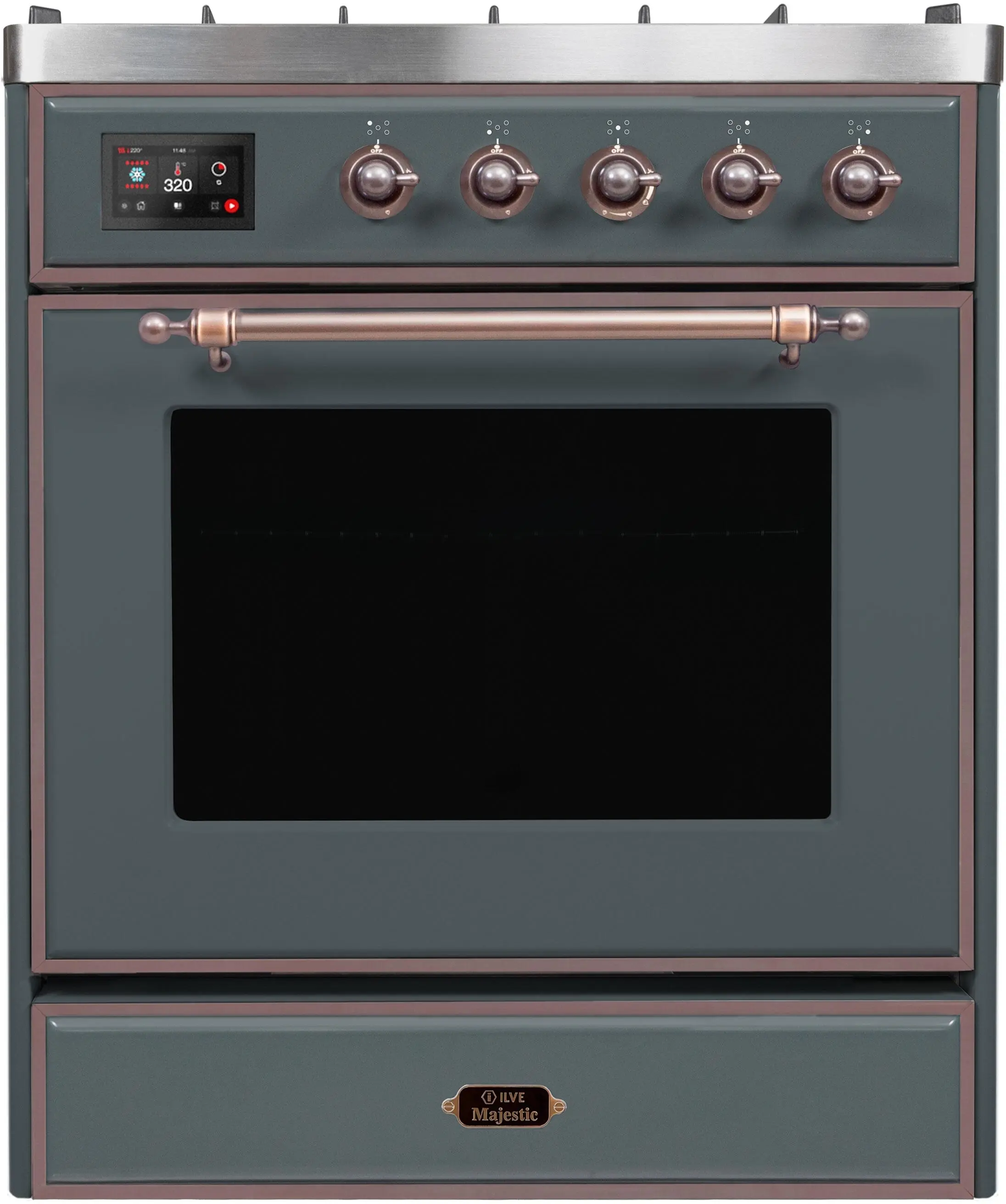 Ilve UM30DNE3BGBLP Liquid Propane In Blue Grey W/ Bronze Trim