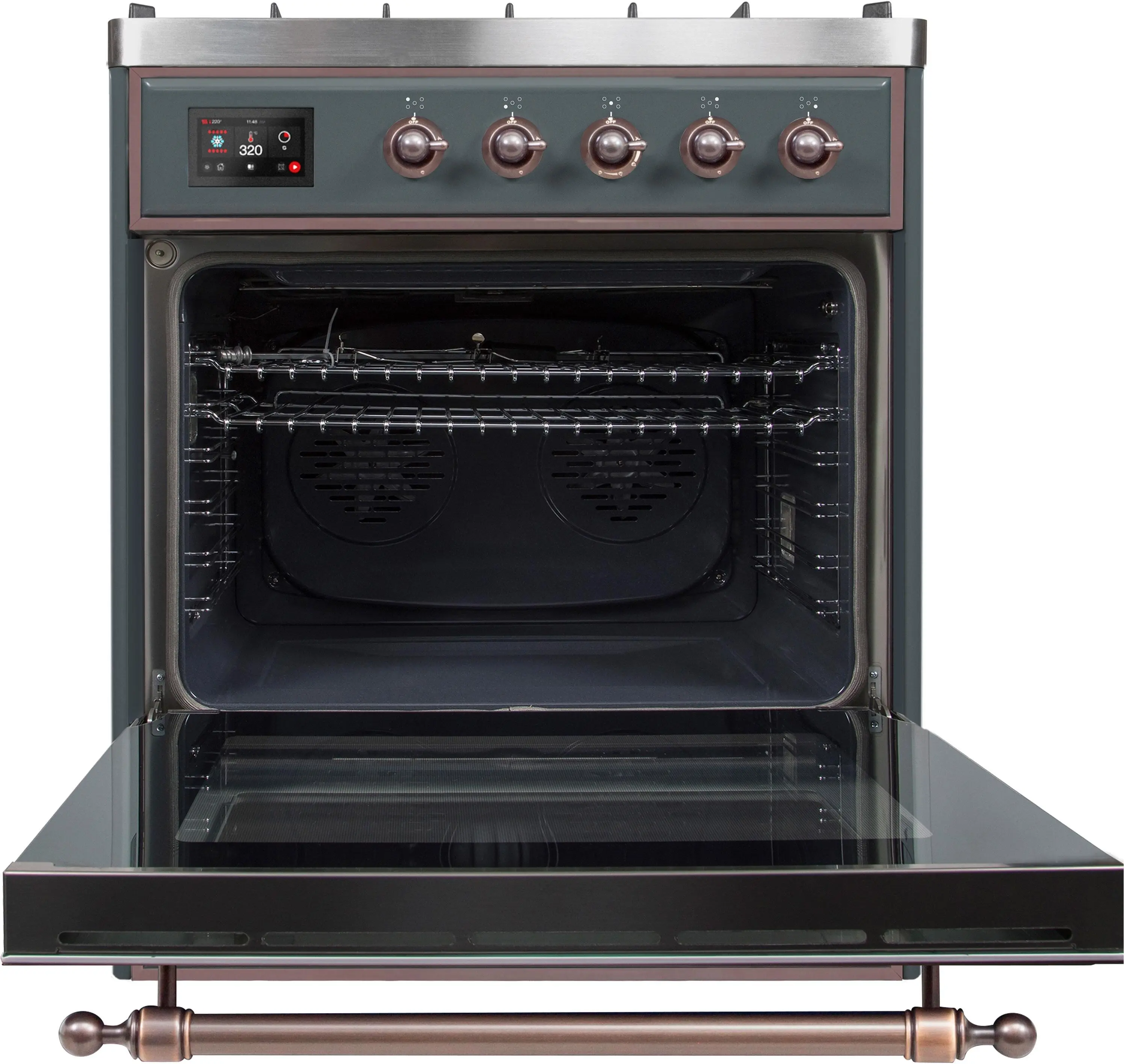 Ilve UM30DNE3BGBLP Liquid Propane In Blue Grey W/ Bronze Trim