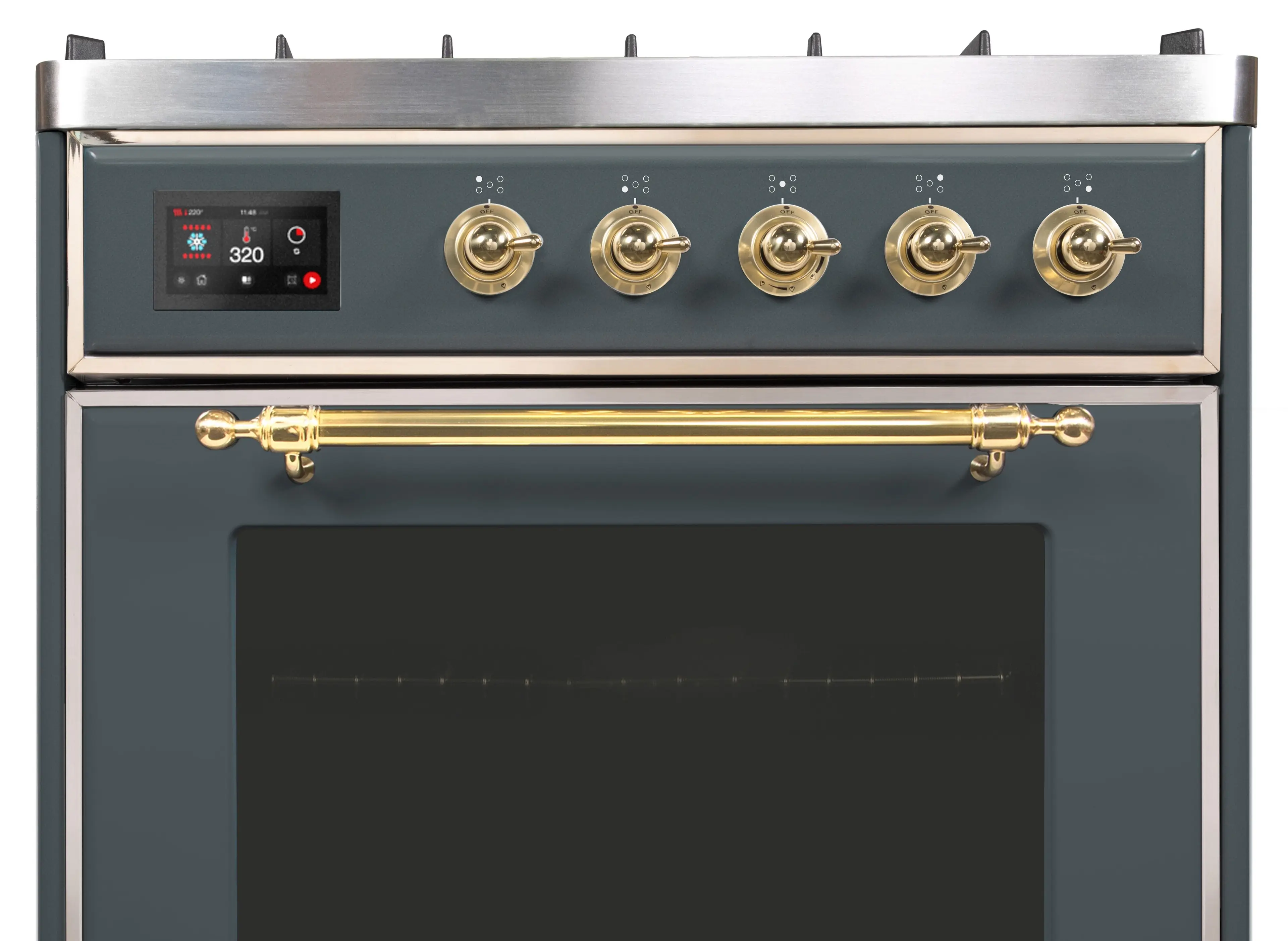 Ilve UM30DNE3BGGLP Liquid Propane In Blue Grey W/ Brass Trim
