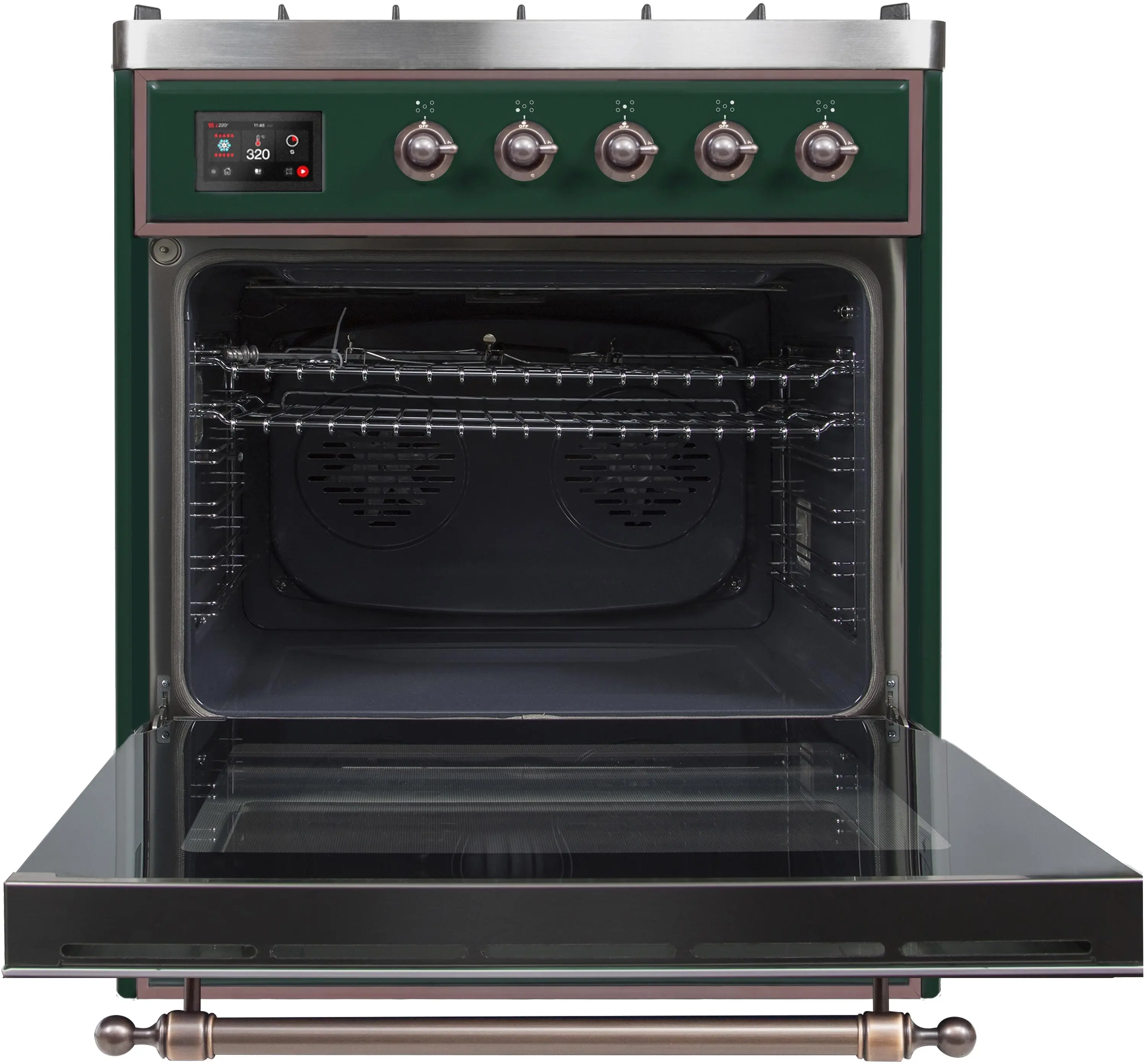 Ilve UM30DNE3EGBLP Liquid Propane In Emerald Green W/ Bronze Trim