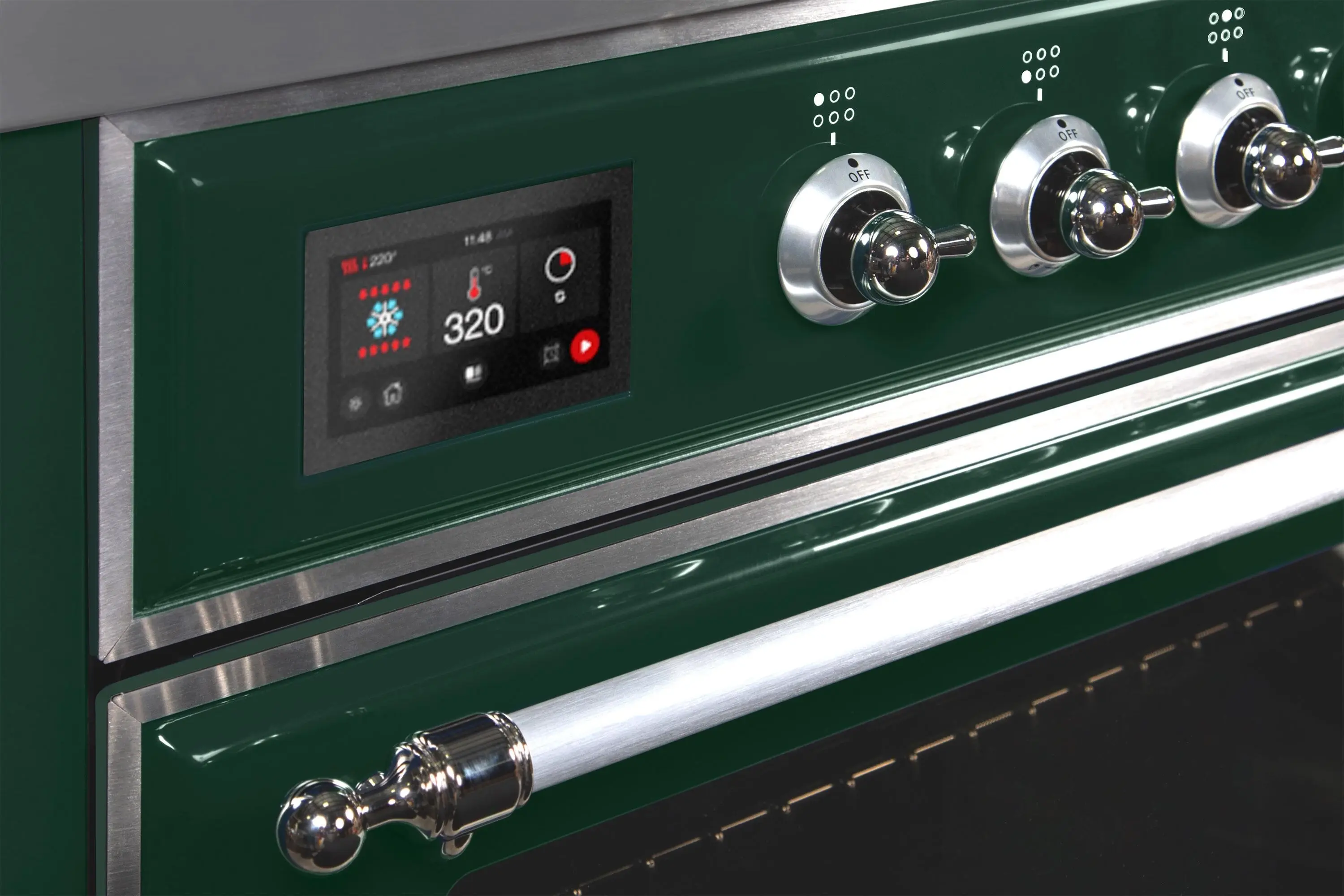 Ilve UM30DNE3EGCLP Liquid Propane In Emerald Green W/ Chrome Trim