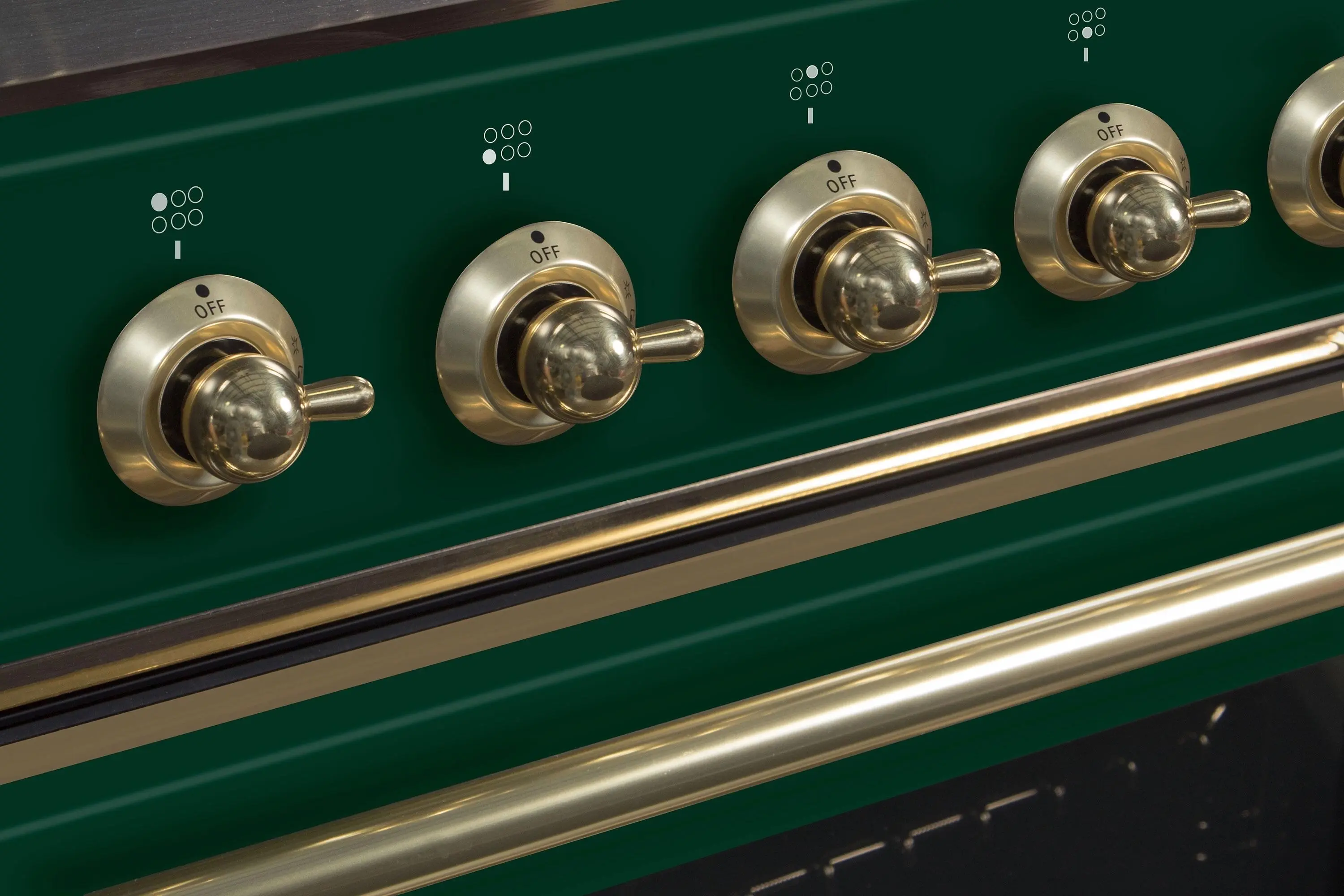 Ilve UM30DNE3EGGLP Liquid Propane In Emerald Green W/ Brass Trim