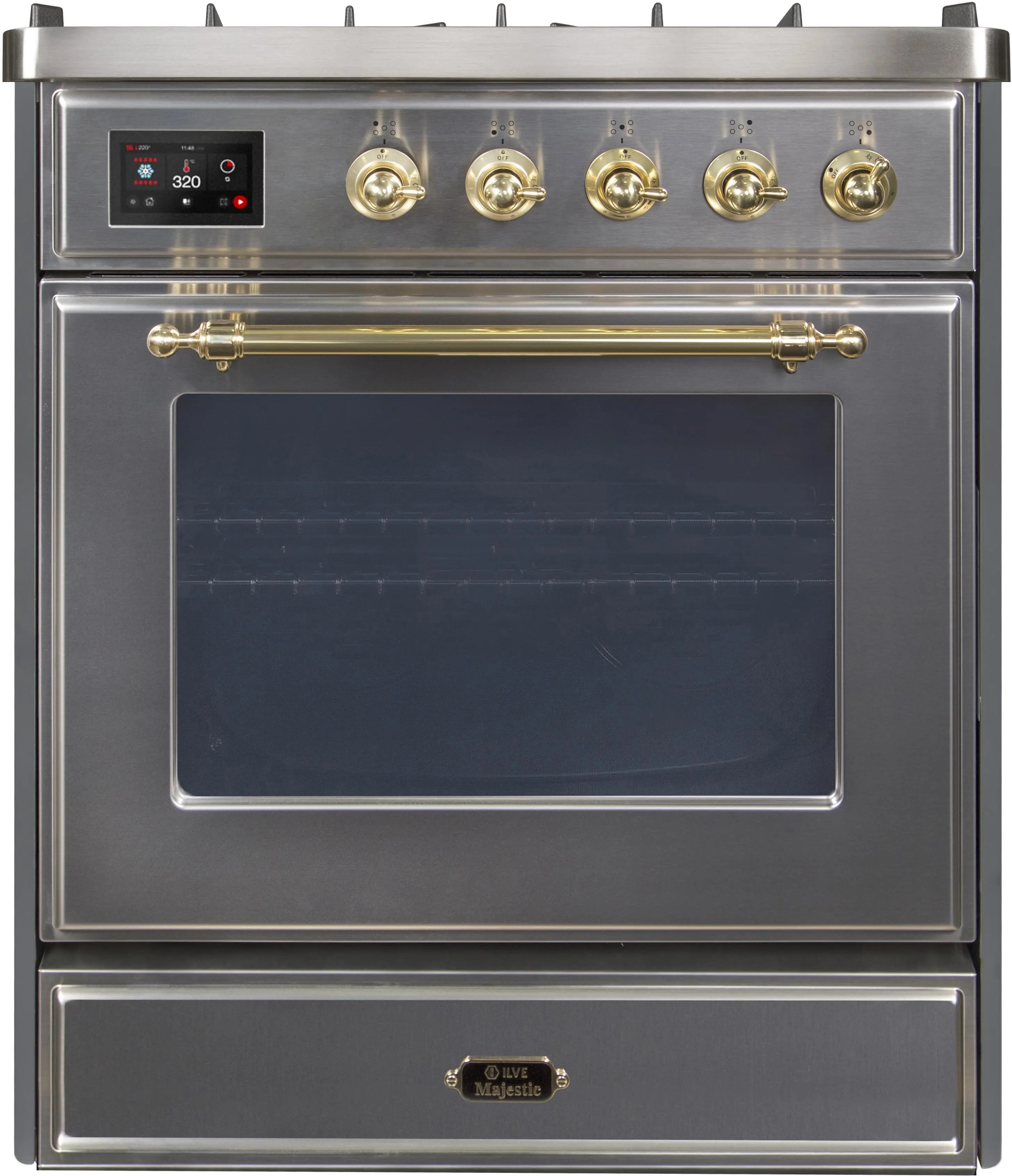 Ilve UM30DNE3SSGLP Liquid Propane In Stainless Steel W/ Brass Trim