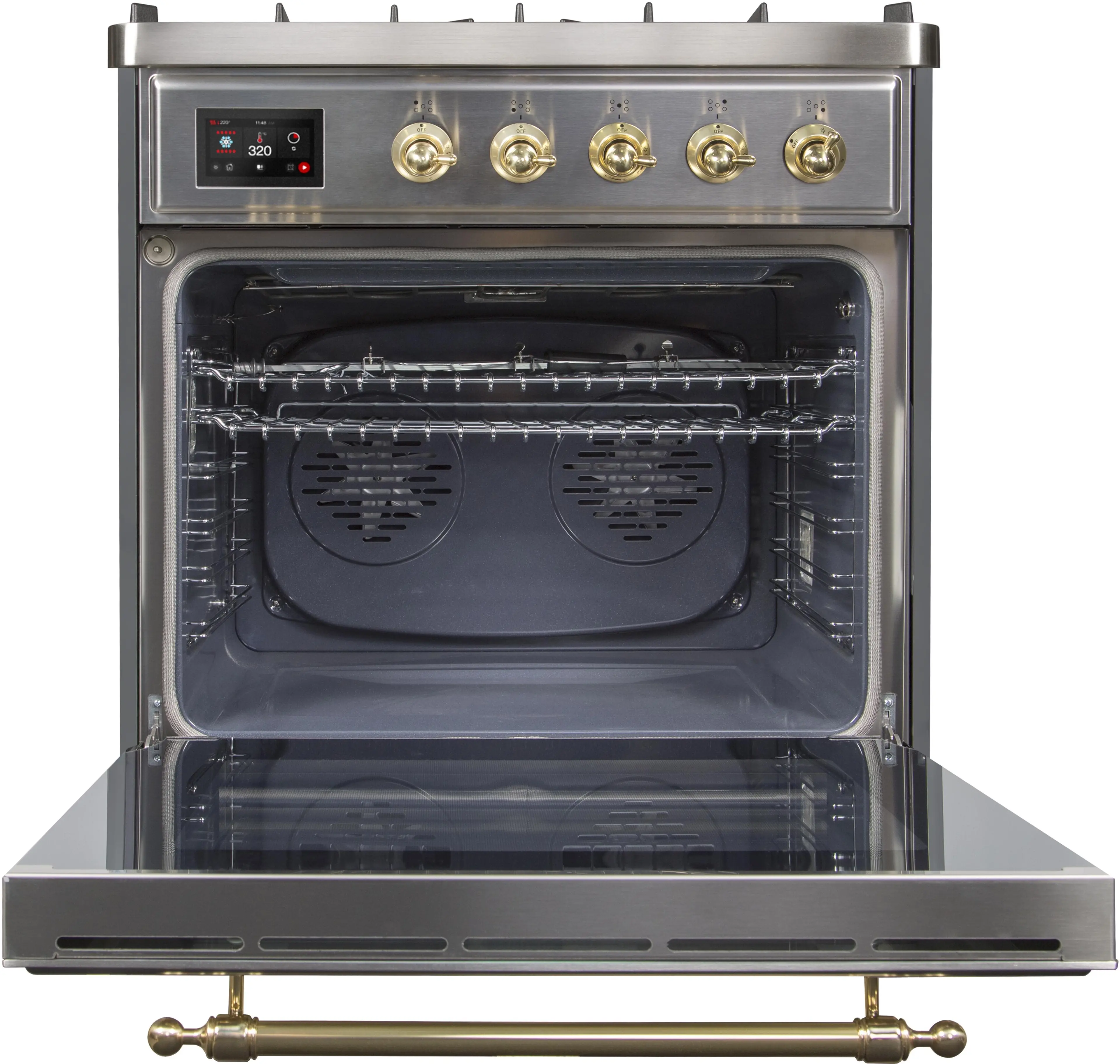 Ilve UM30DNE3SSGLP Liquid Propane In Stainless Steel W/ Brass Trim