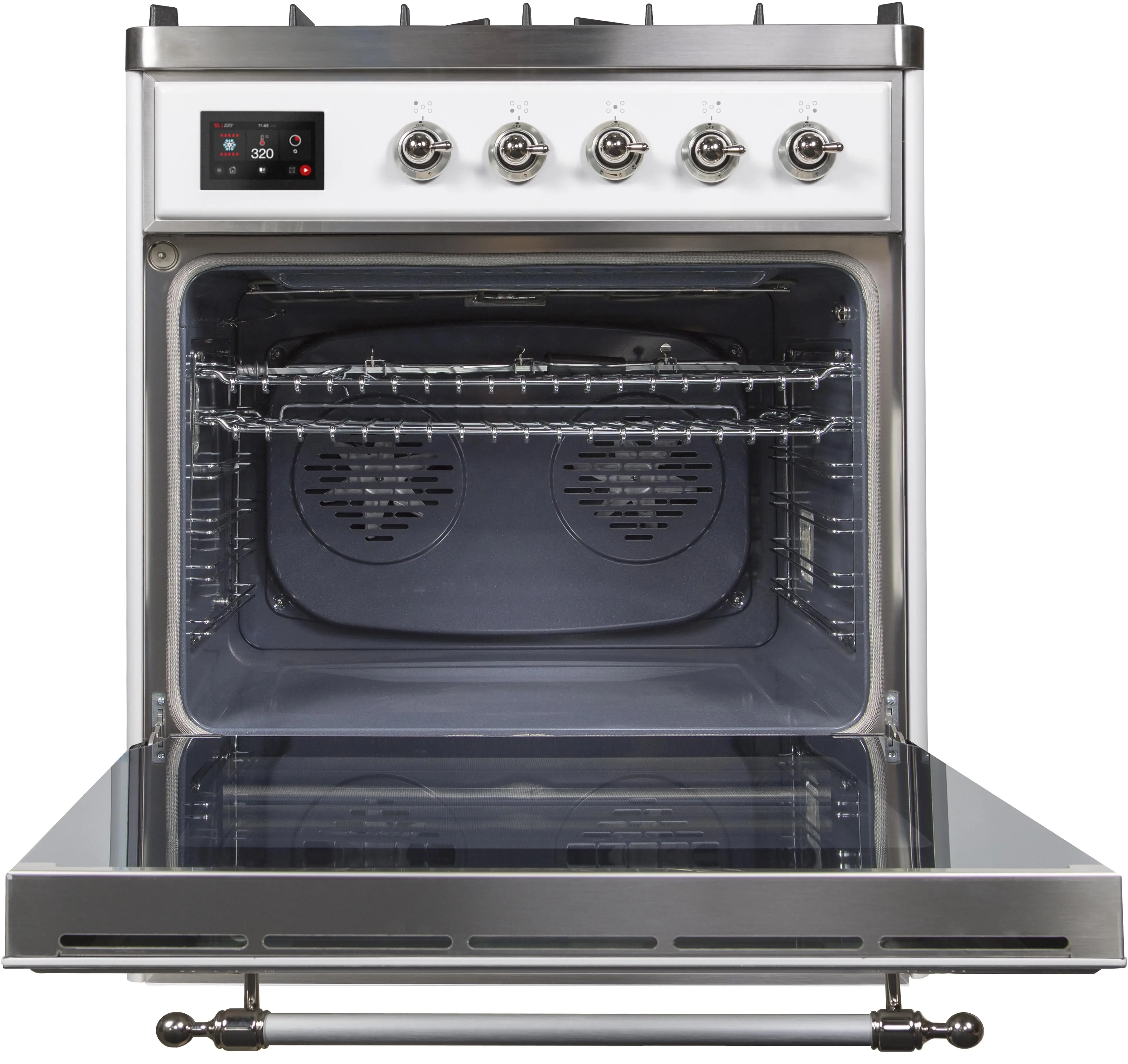 Ilve UM30DNE3WHCLP Liquid Propane In White W/ Chrome Trim