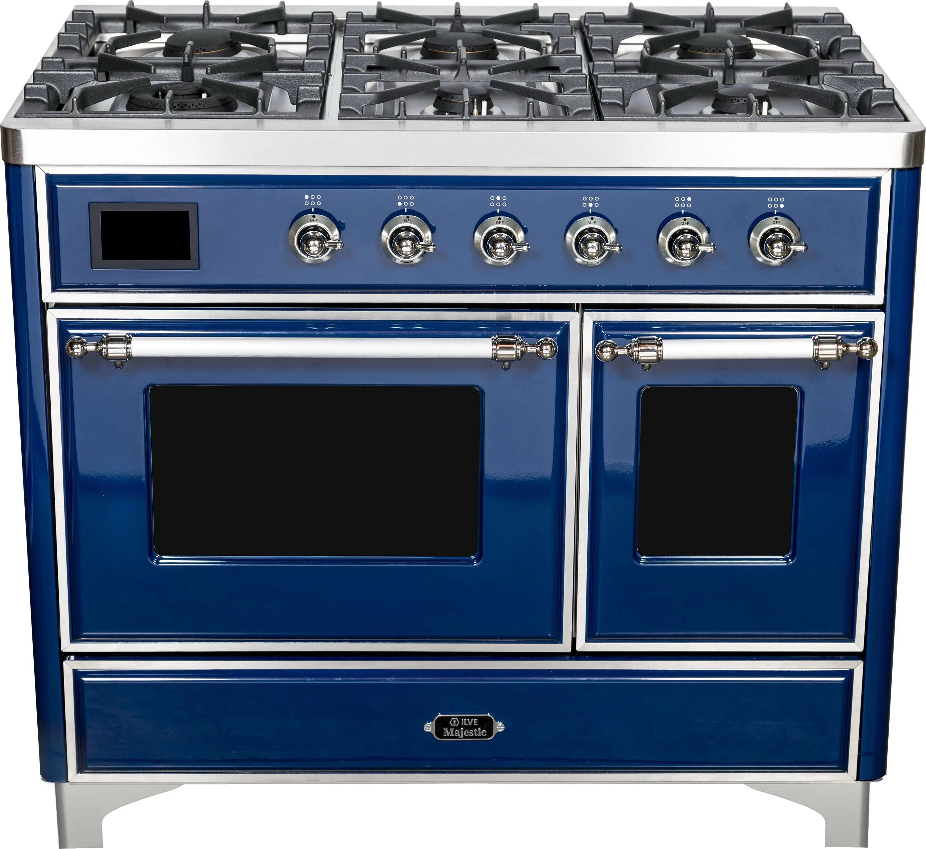 Ilve UMD10FDNS3MBCLP Liquid Propane In Midnight Blue W/ Chrome Trim