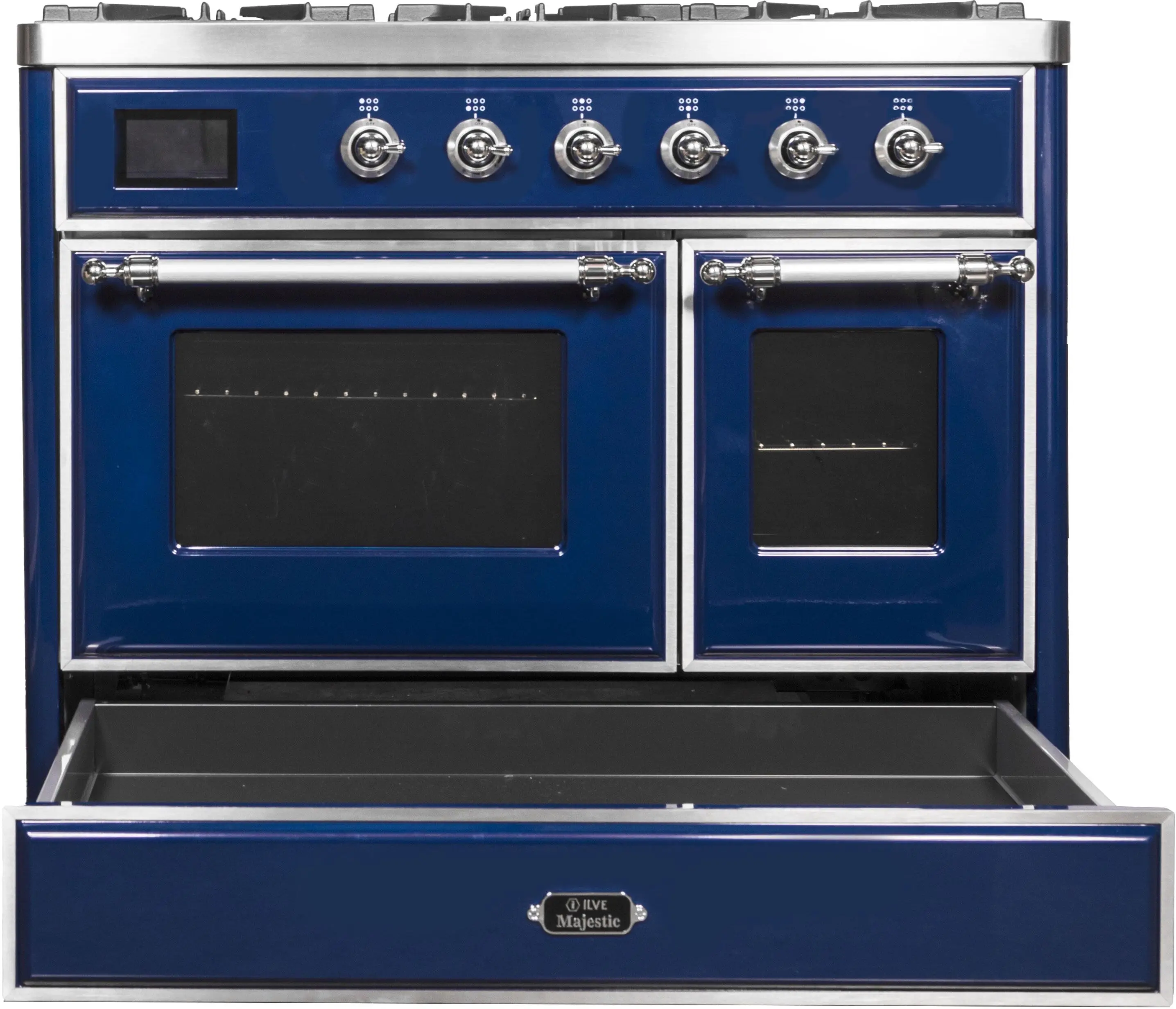Ilve UMD10FDNS3MBCLP Liquid Propane In Midnight Blue W/ Chrome Trim