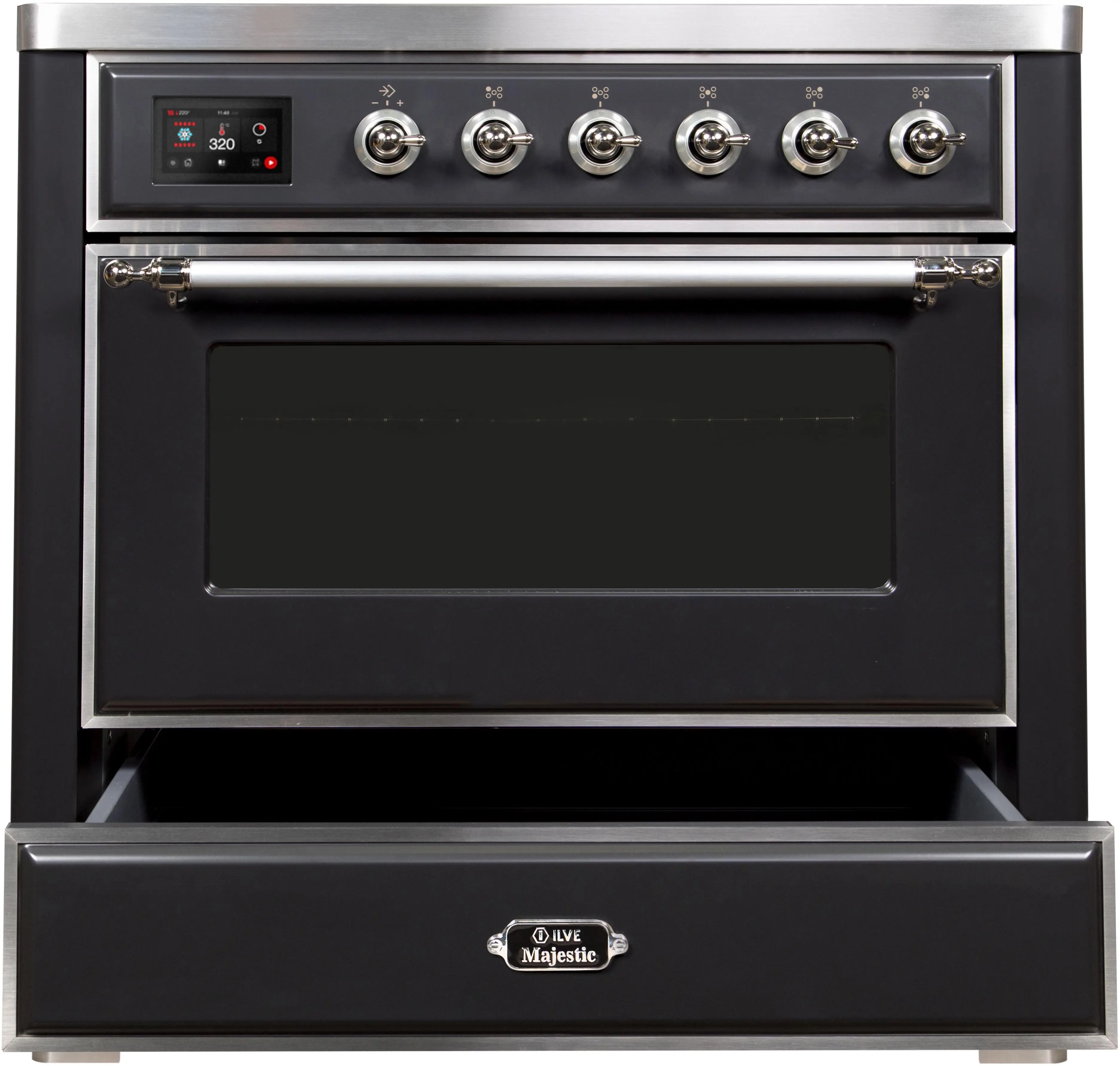 Ilve UMI09NS3MGC Matte Graphite W/ Chrome Trim