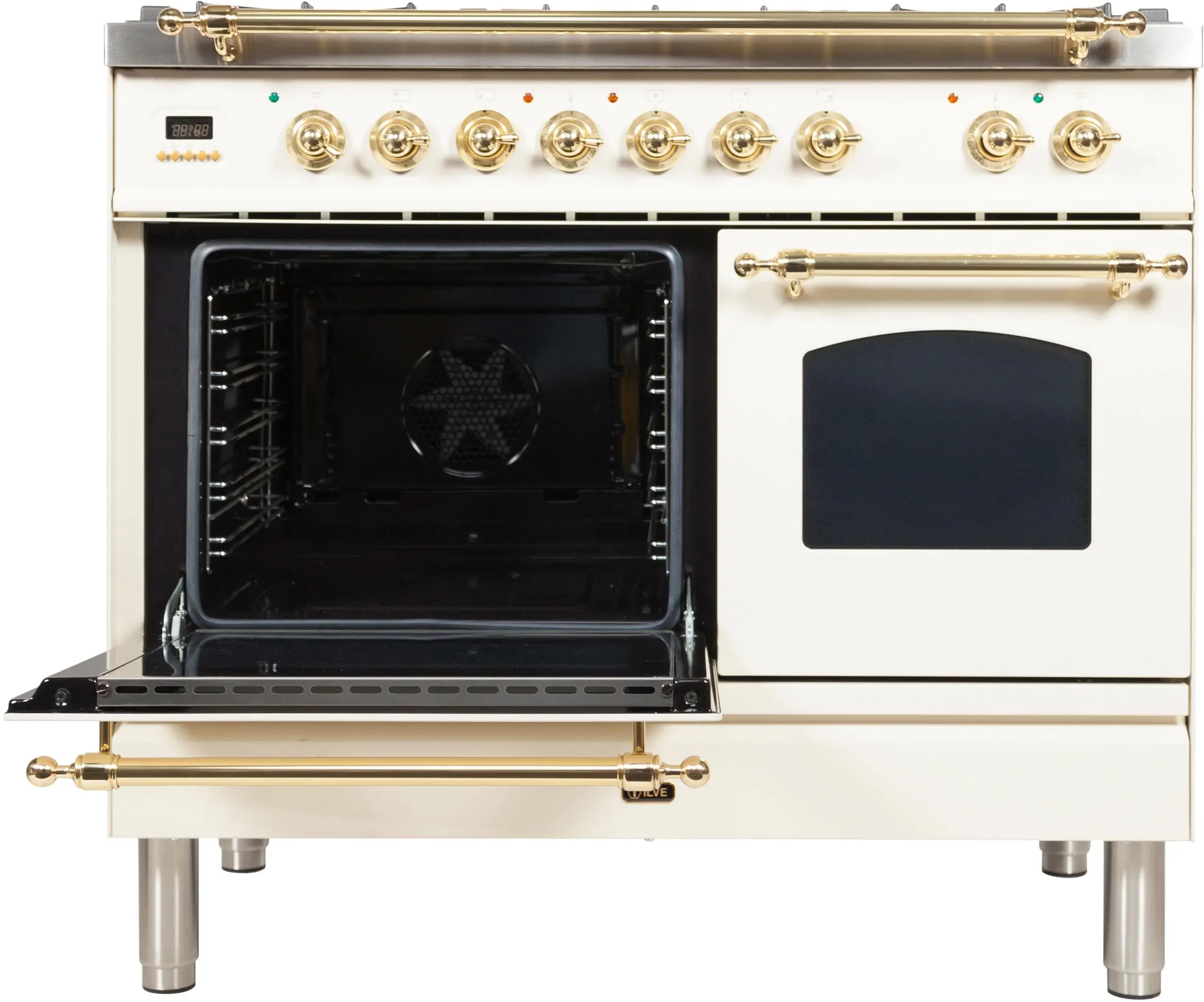 Ilve UPDN100FDMPALP Liquid Propane In Antique White W/ Brass Trim