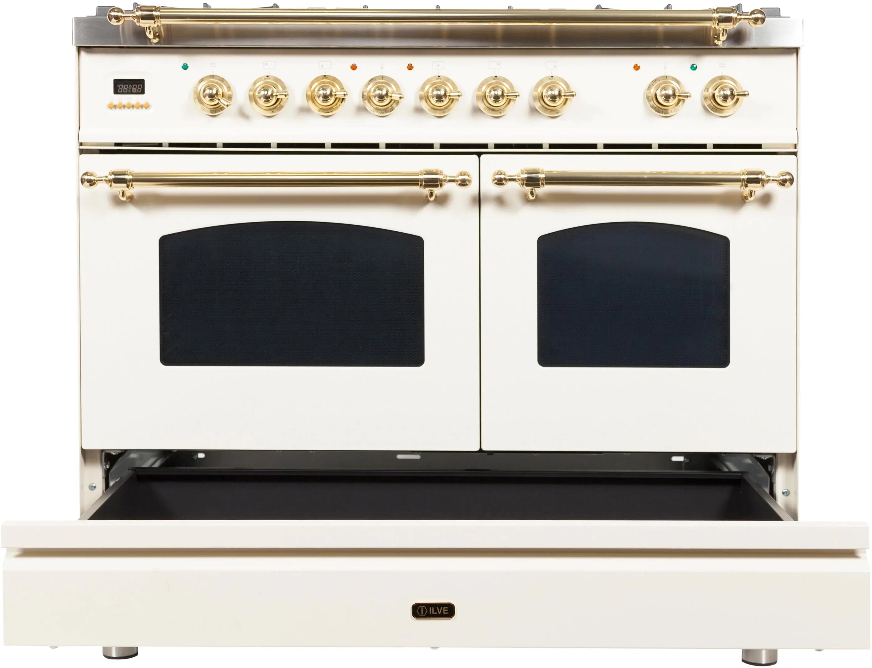 Ilve UPDN100FDMPALP Liquid Propane In Antique White W/ Brass Trim