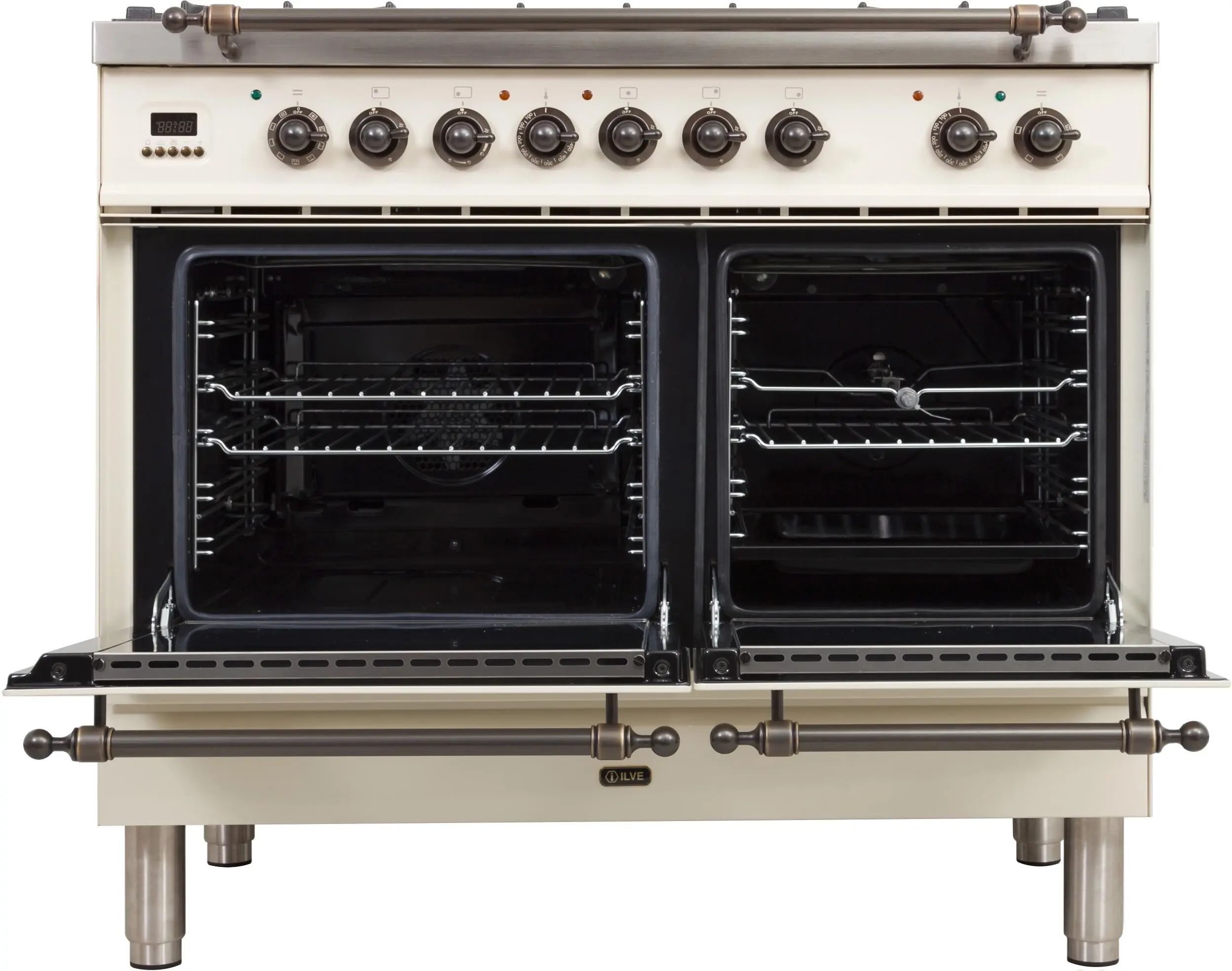 Ilve UPDN100FDMPAYLP Liquid Propane In Antique White W/ Bronze Trim