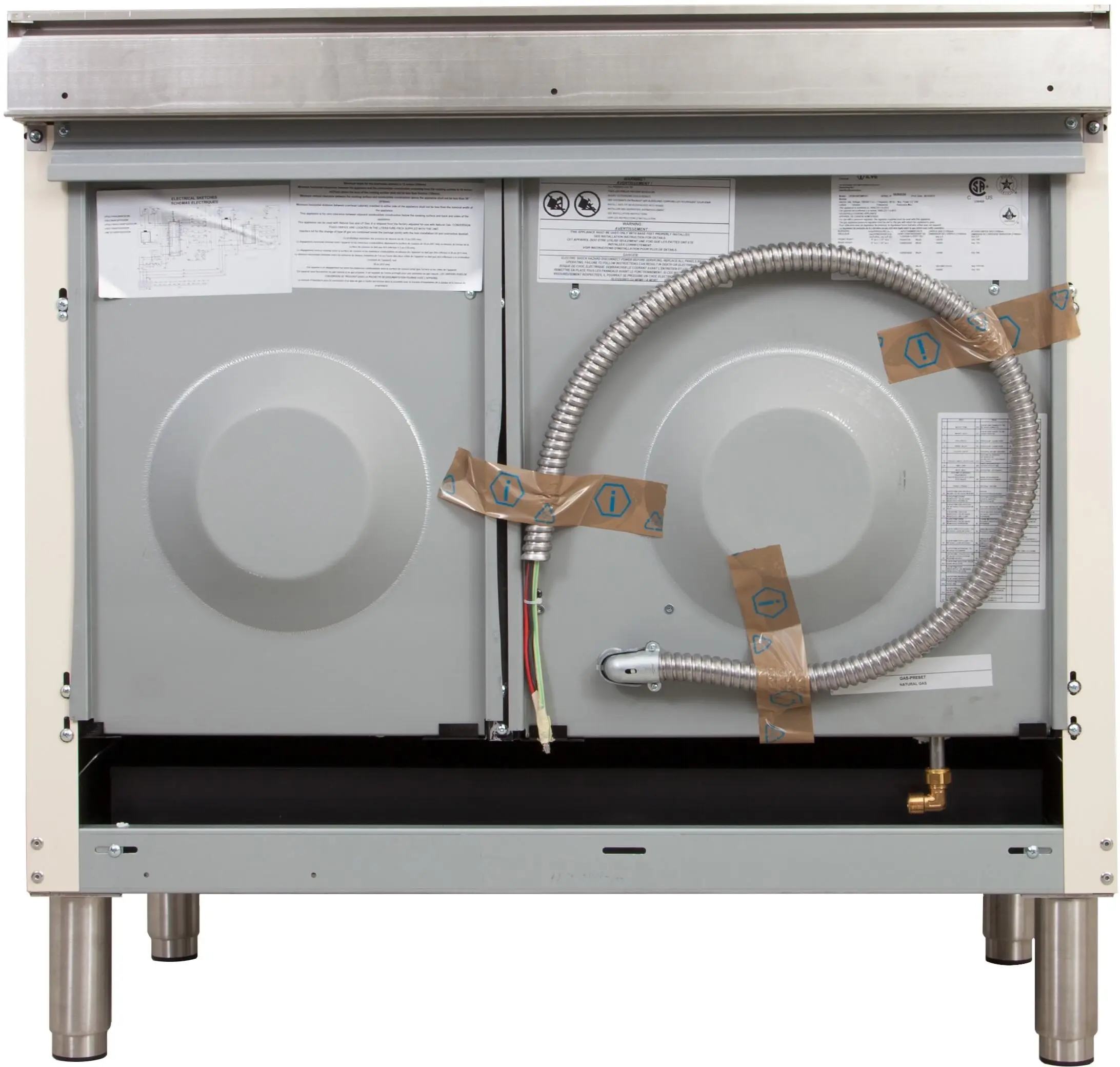 Ilve UPDN100FDMPAYLP Liquid Propane In Antique White W/ Bronze Trim