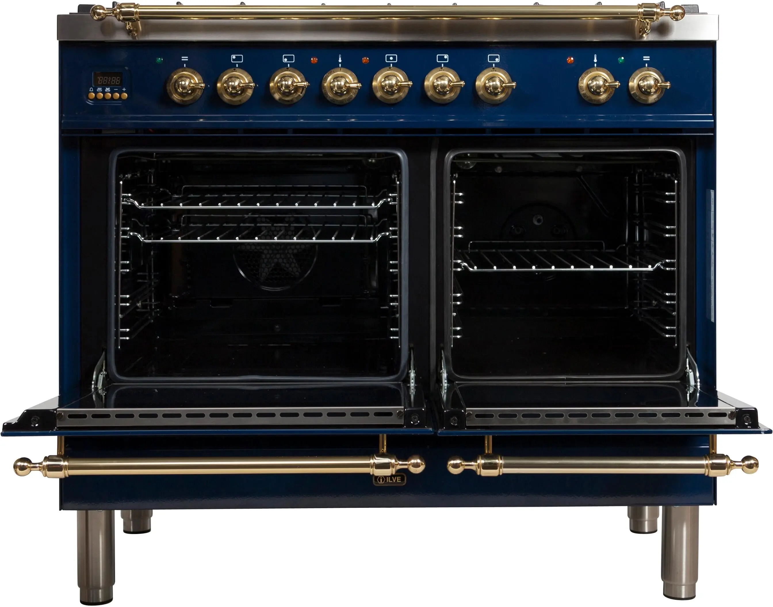 Ilve UPDN100FDMPBLLP Liquid Propane In Midnight Blue W/ Brass Trim