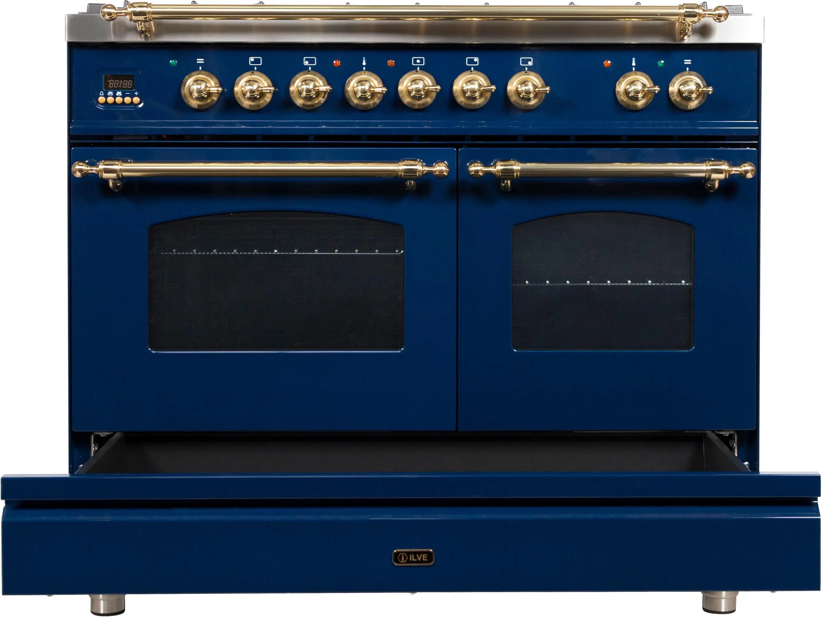 Ilve UPDN100FDMPBLLP Liquid Propane In Midnight Blue W/ Brass Trim
