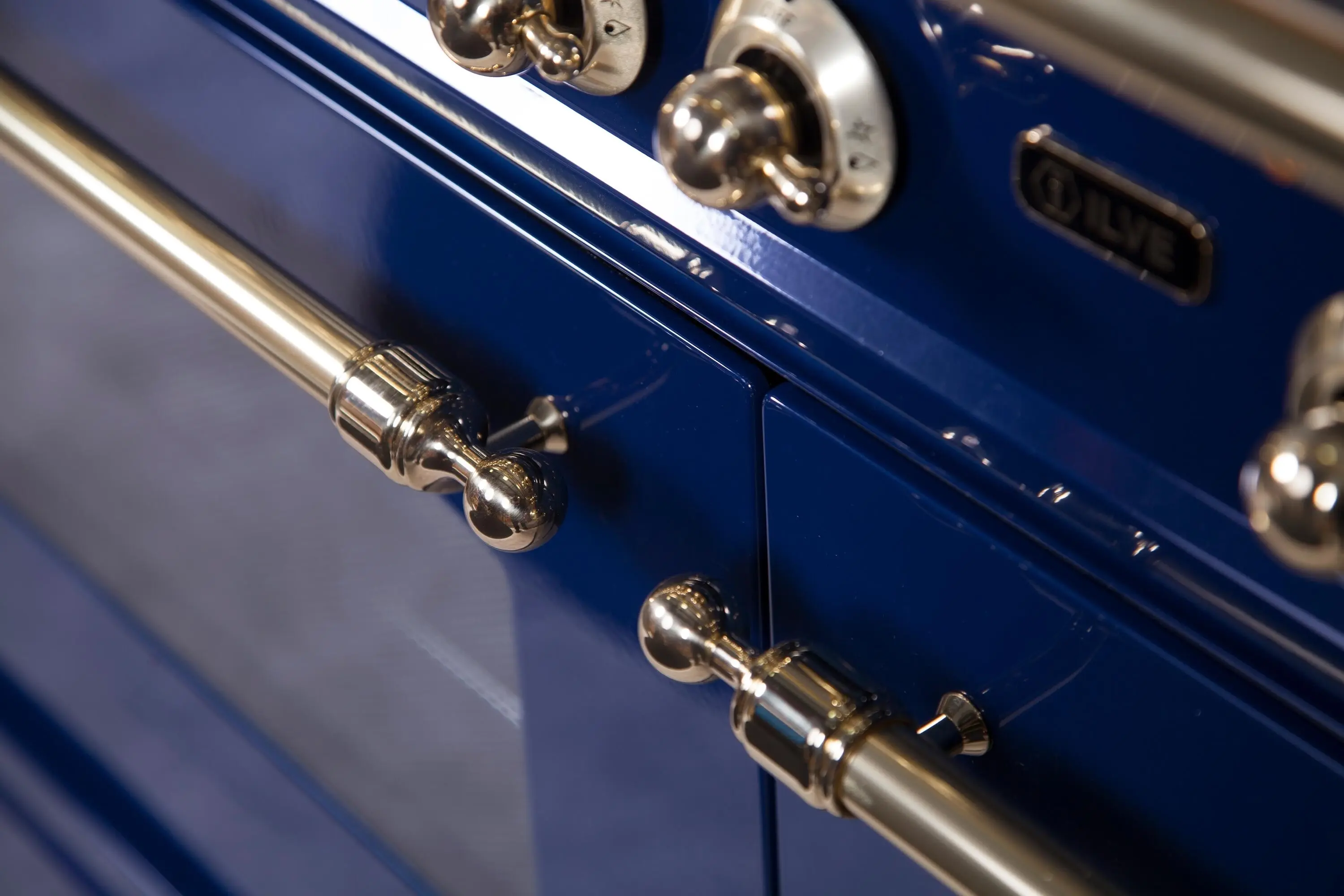 Ilve UPDN100FDMPBLLP Liquid Propane In Midnight Blue W/ Brass Trim