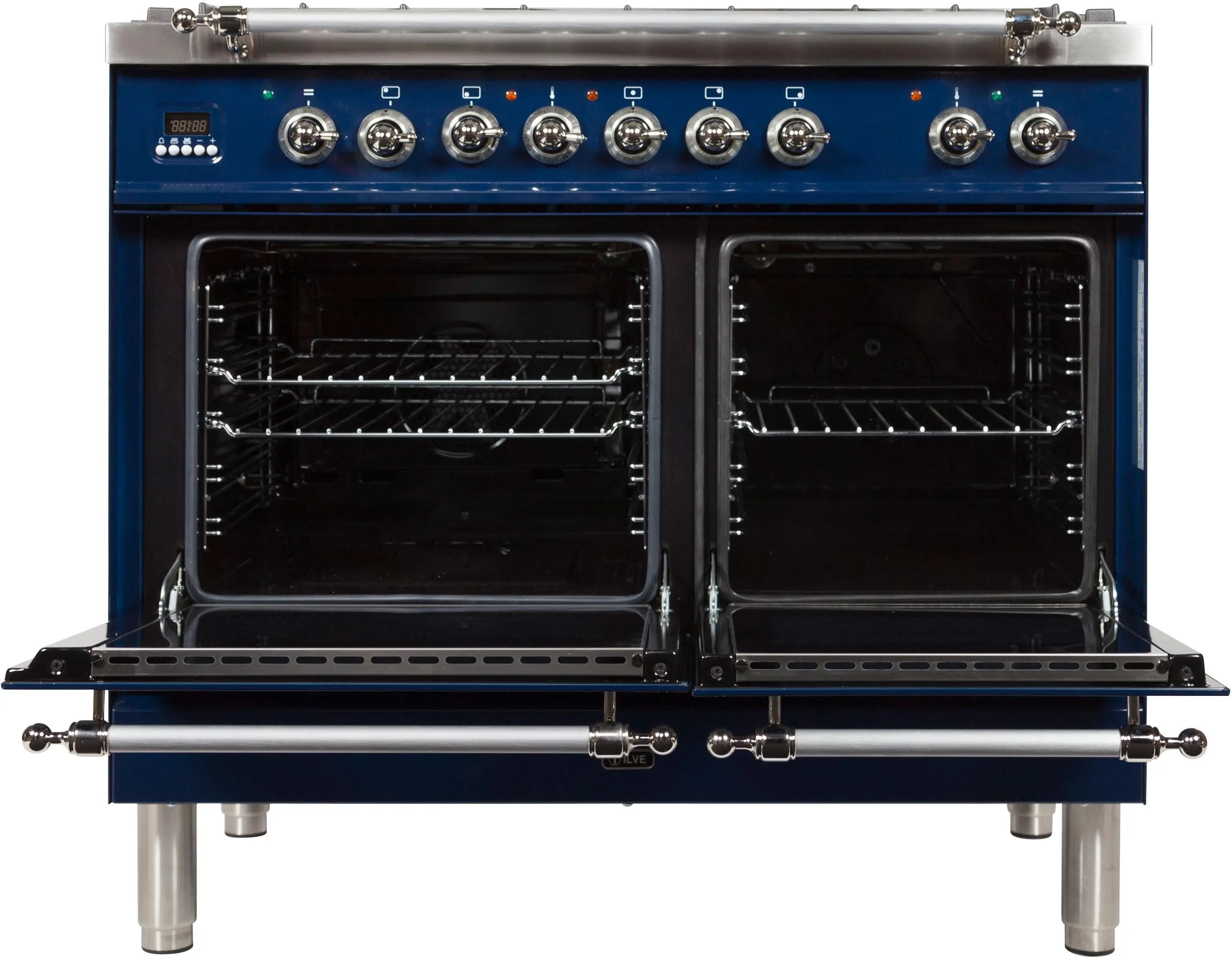 Ilve UPDN100FDMPBLXLP Liquid Propane In Midnight Blue W/ Chrome Trim