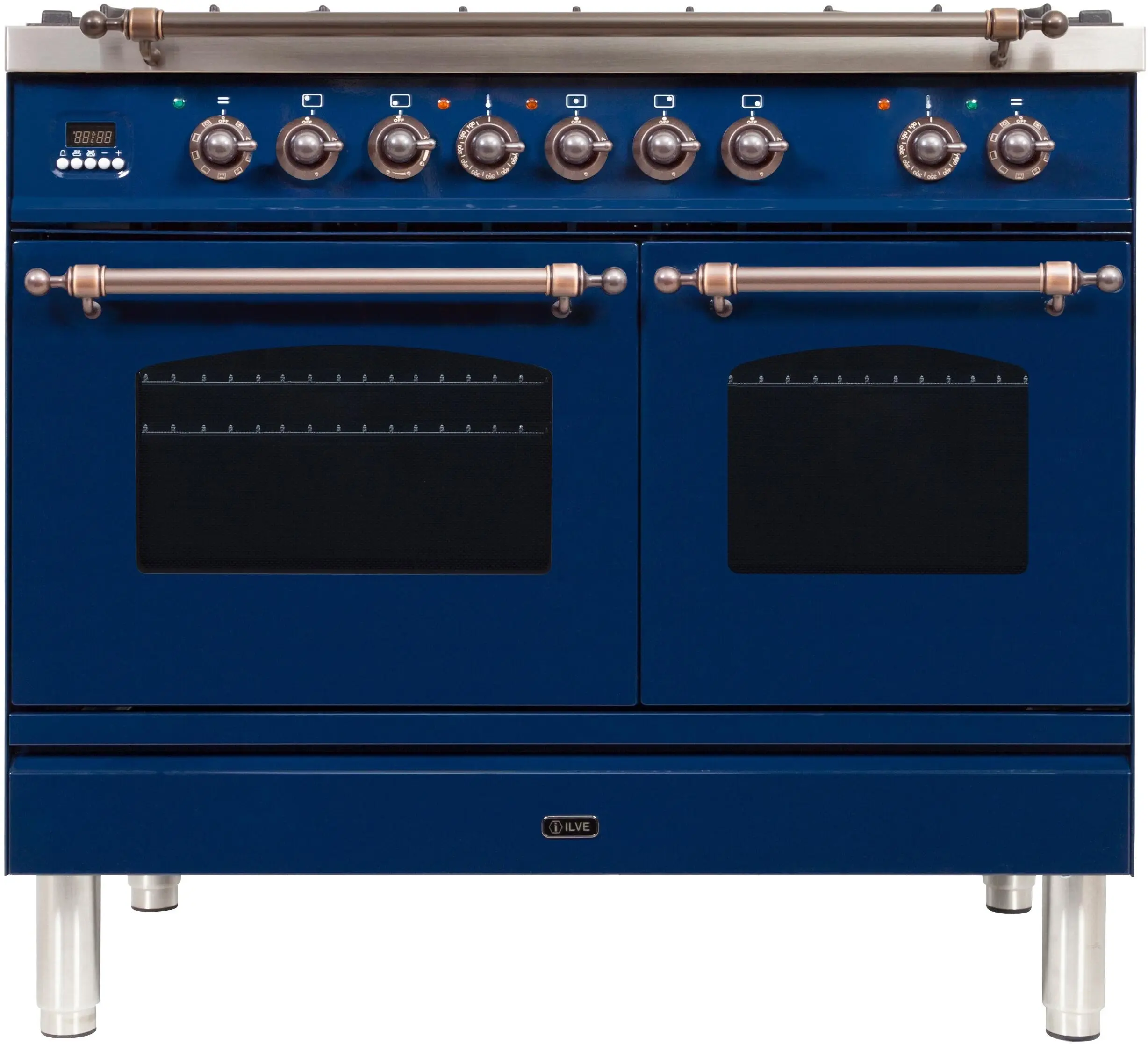 Ilve UPDN100FDMPBLYLP Liquid Propane In Midnight Blue W/ Bronze Trim