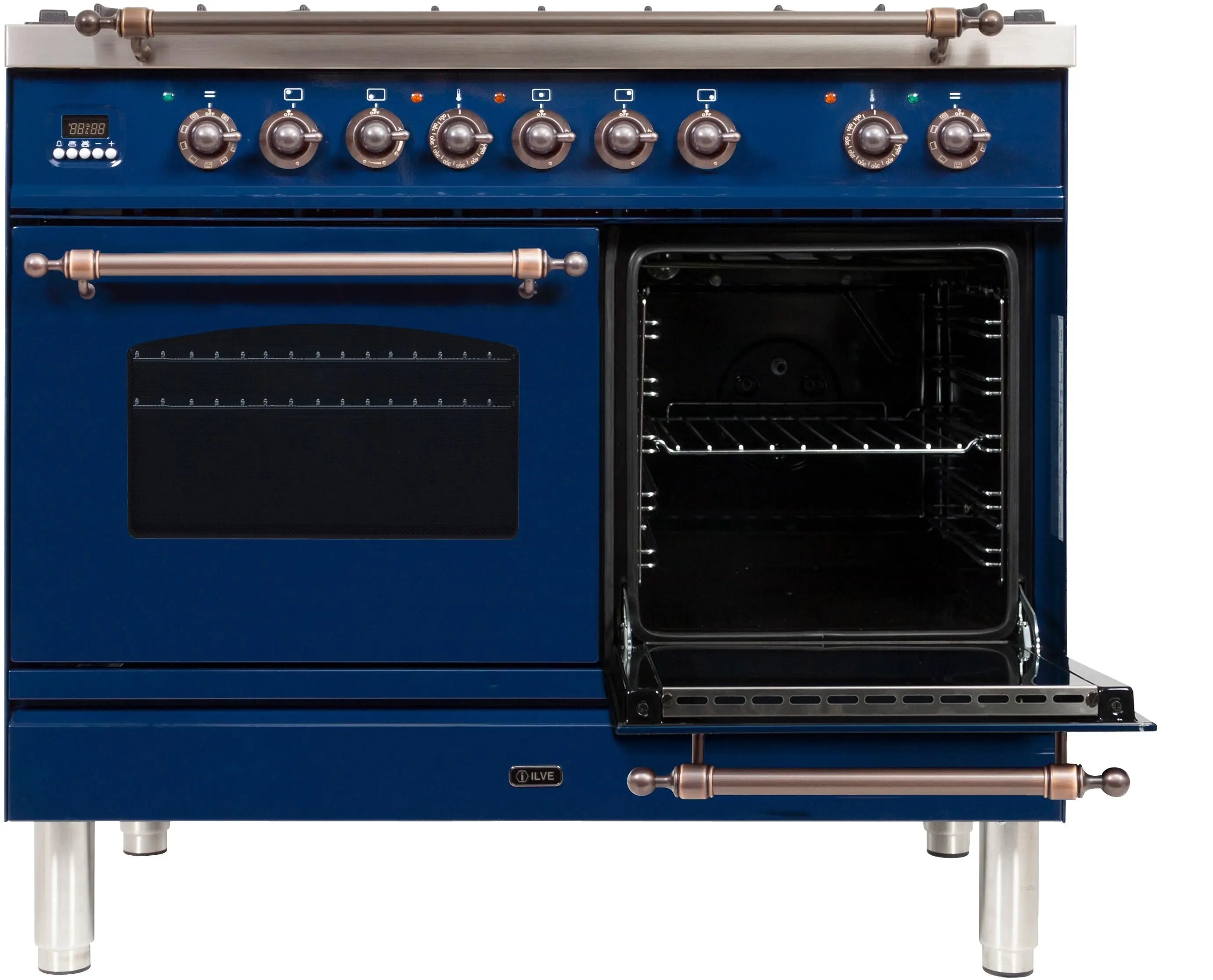 Ilve UPDN100FDMPBLYLP Liquid Propane In Midnight Blue W/ Bronze Trim