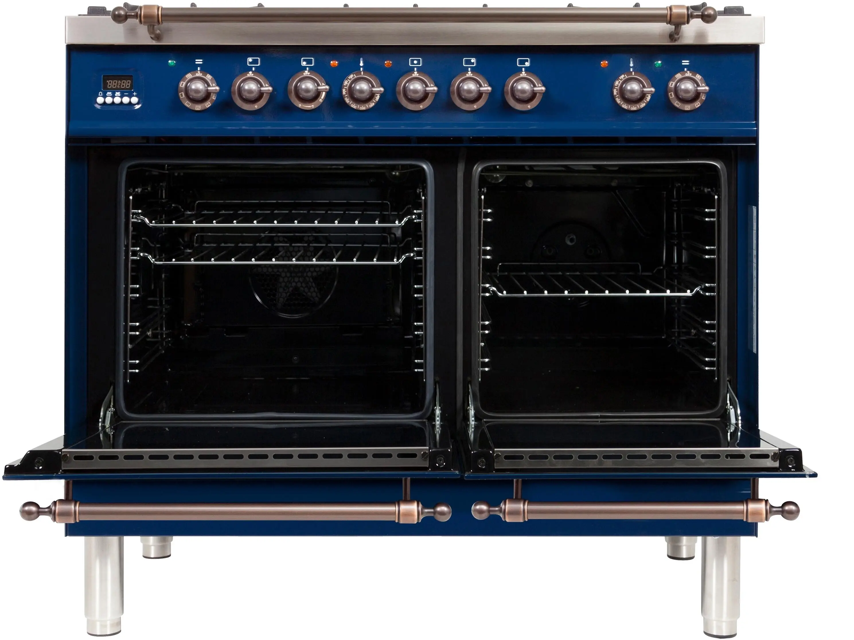 Ilve UPDN100FDMPBLYLP Liquid Propane In Midnight Blue W/ Bronze Trim