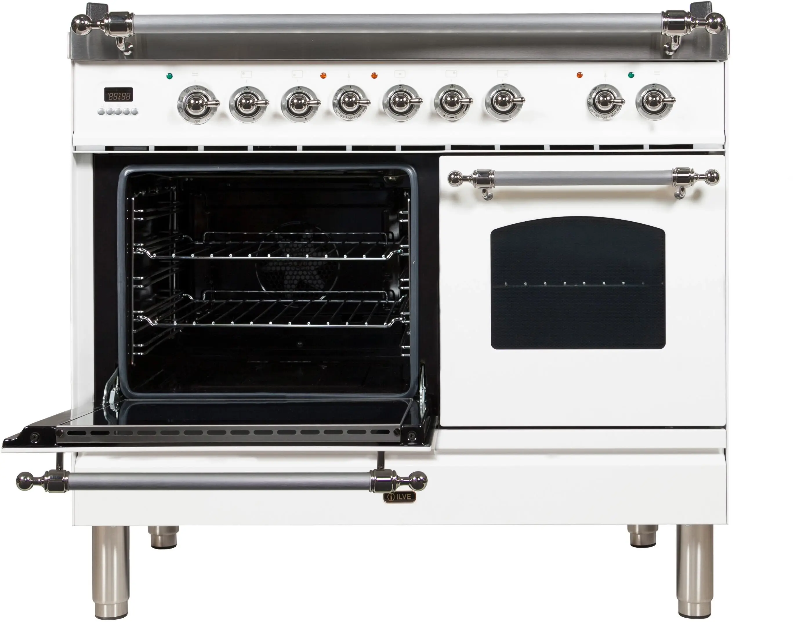 Ilve UPDN100FDMPBXLP Liquid Propane In White W/ Chrome Trim