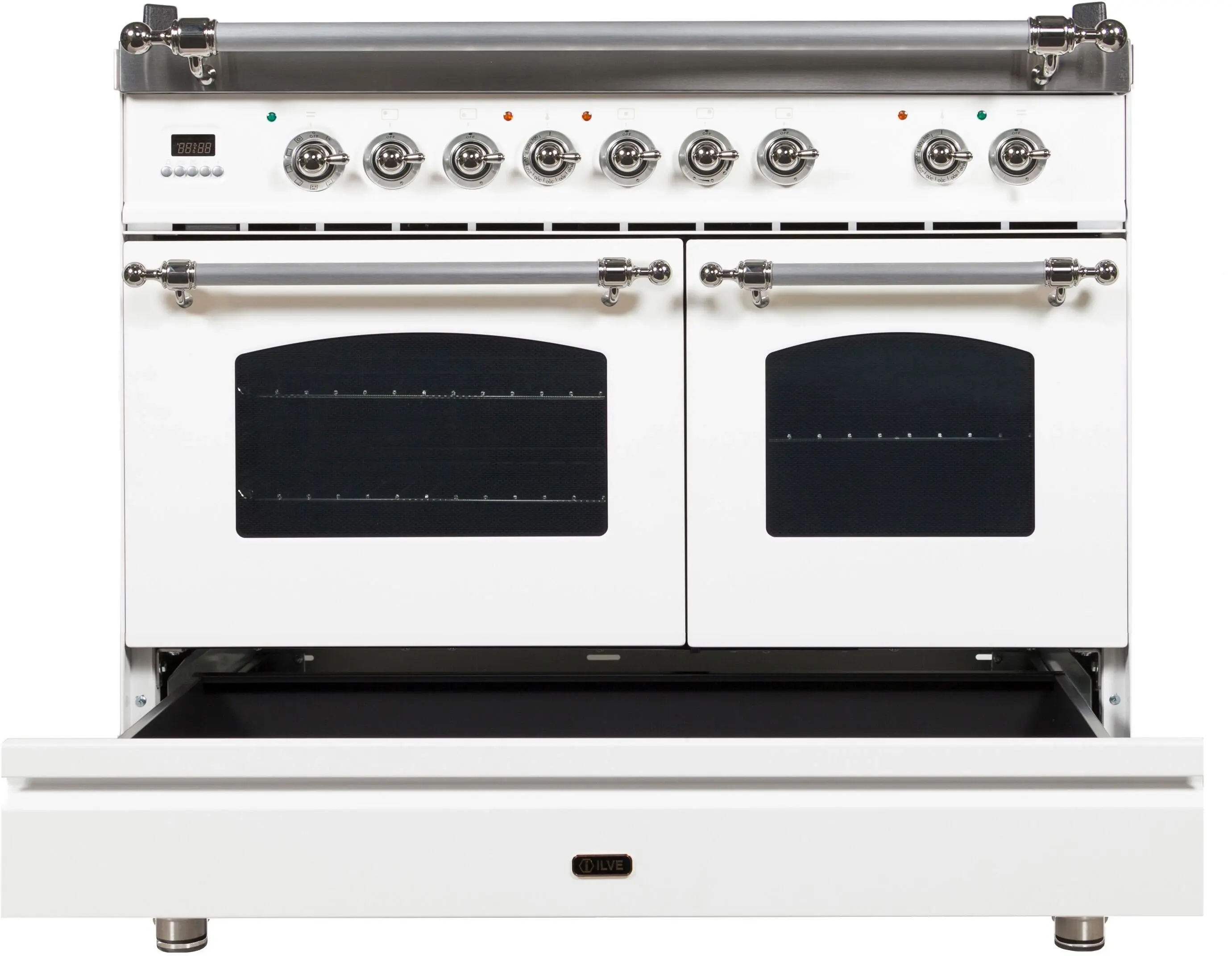 Ilve UPDN100FDMPBXLP Liquid Propane In White W/ Chrome Trim