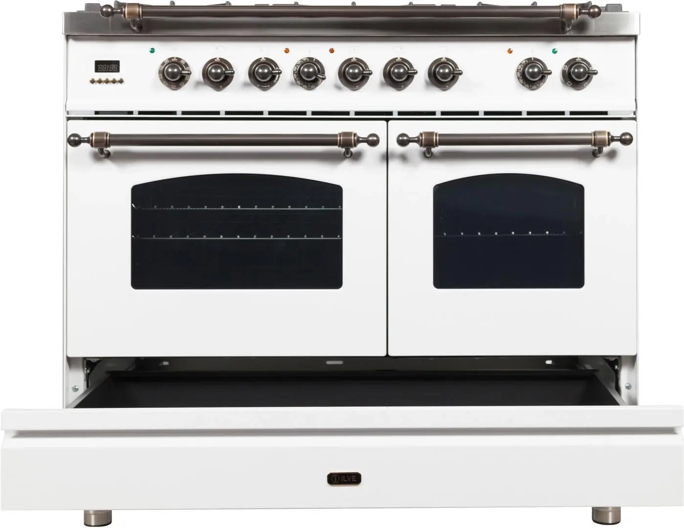 Ilve UPDN100FDMPBYLP Liquid Propane In White W/ Bronze Trim
