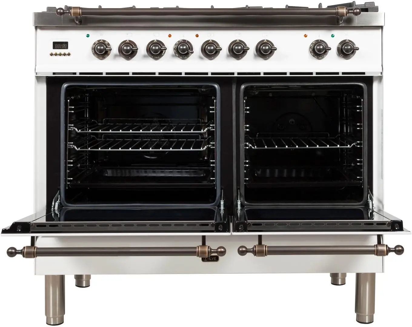 Ilve UPDN100FDMPBYLP Liquid Propane In White W/ Bronze Trim