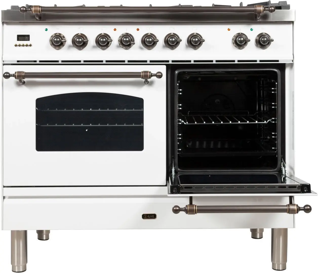 Ilve UPDN100FDMPBYLP Liquid Propane In White W/ Bronze Trim