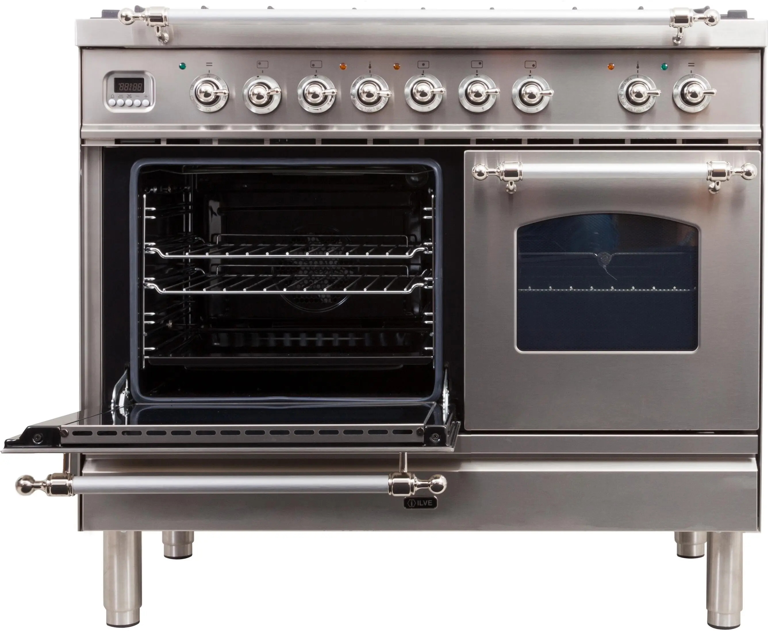 Ilve UPDN100FDMPIXLP Liquid Propane In Stainless Steel W/ Chrome Trim