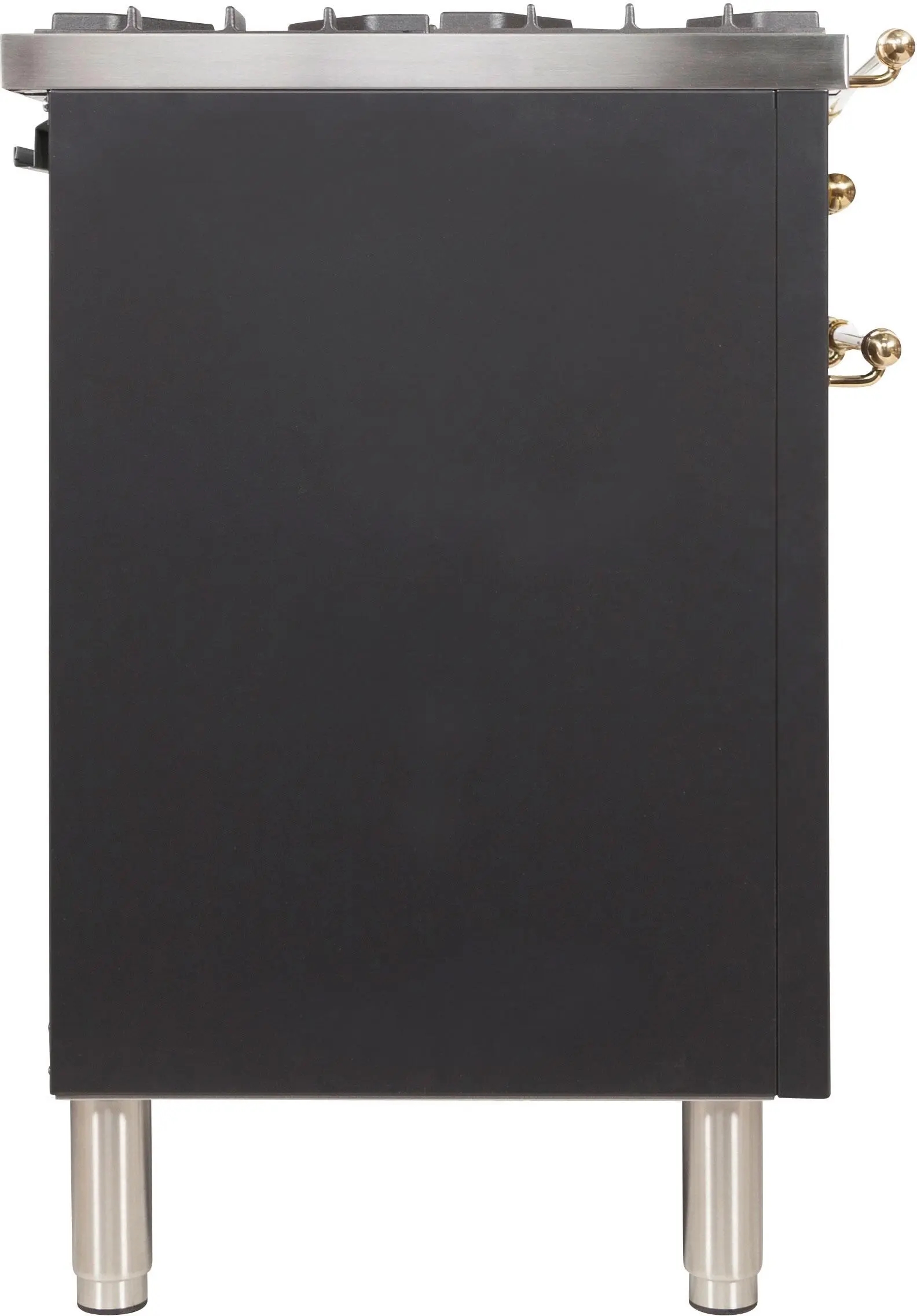 Ilve UPDN100FDMPMLP Liquid Propane In Matte Graphite W/ Brass Trim