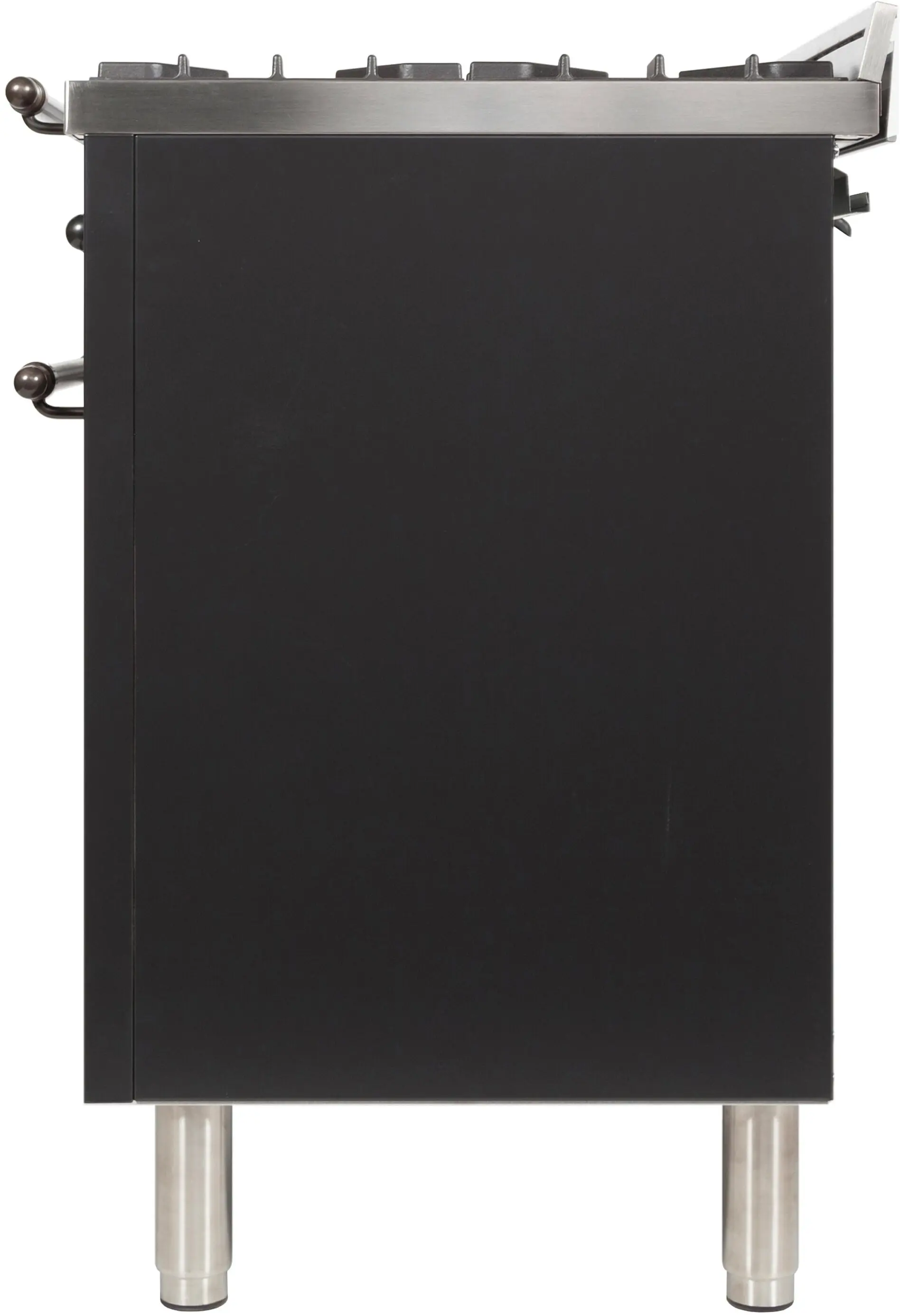 Ilve UPDN100FDMPMYLP Liquid Propane In Matte Graphite W/ Bronze Trim