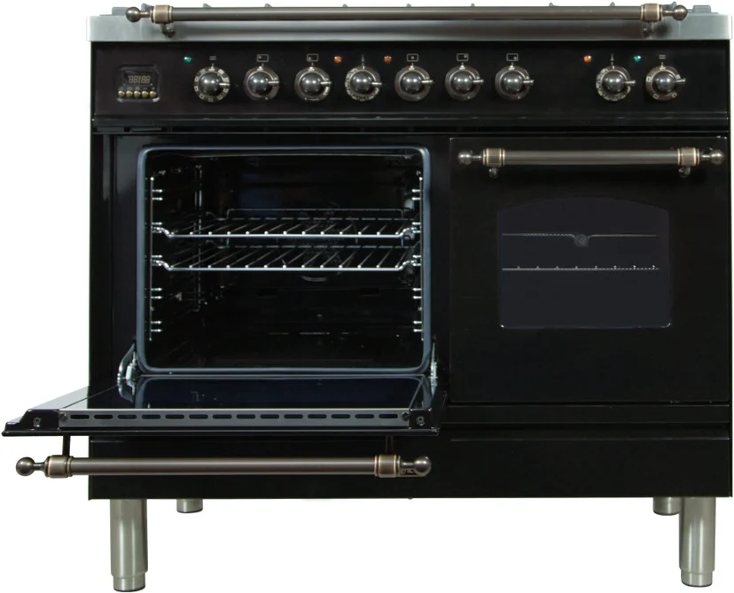 Ilve UPDN100FDMPNYLP 40" Freestanding Dual Fuel Range w/ 5 Sealed Burne...