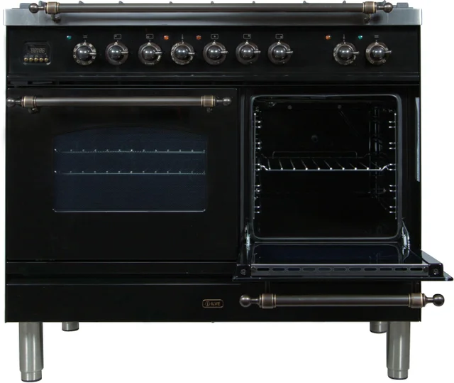 Ilve UPDN100FDMPNYLP 40" Freestanding Dual Fuel Range w/ 5 Sealed Burne...