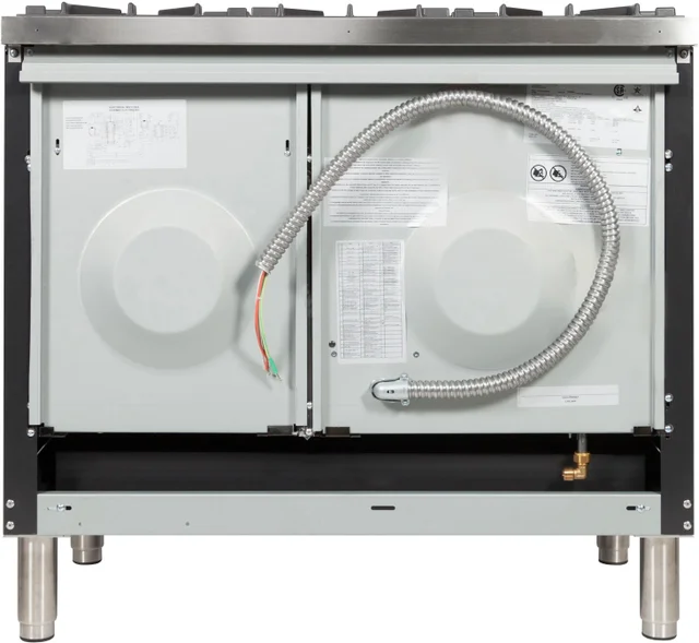 Ilve UPDN100FDMPNYLP 40" Freestanding Dual Fuel Range w/ 5 Sealed Burne...
