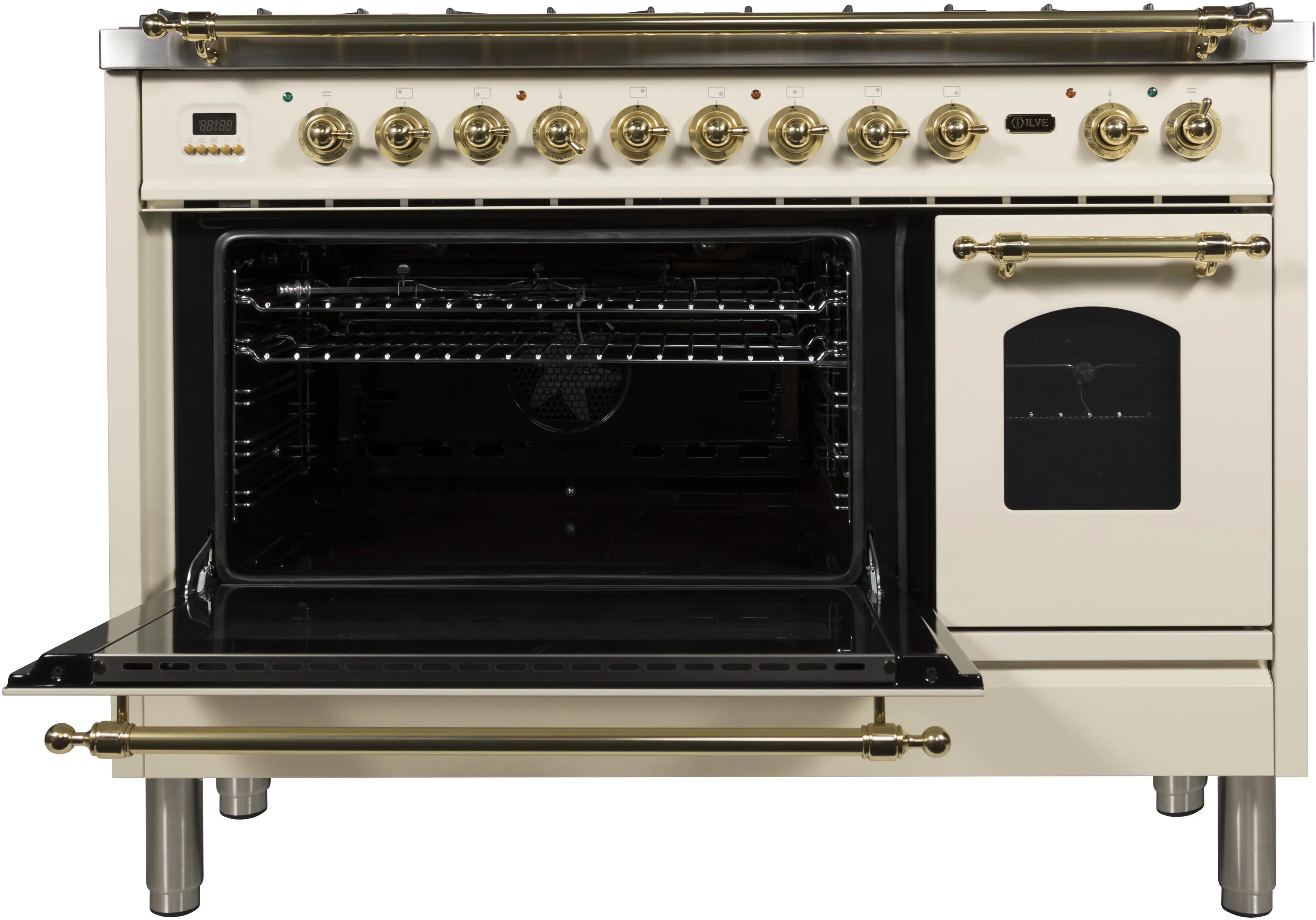 Ilve UPN120FDMPALP Liquid Propane In Antique White W/ Brass Trim