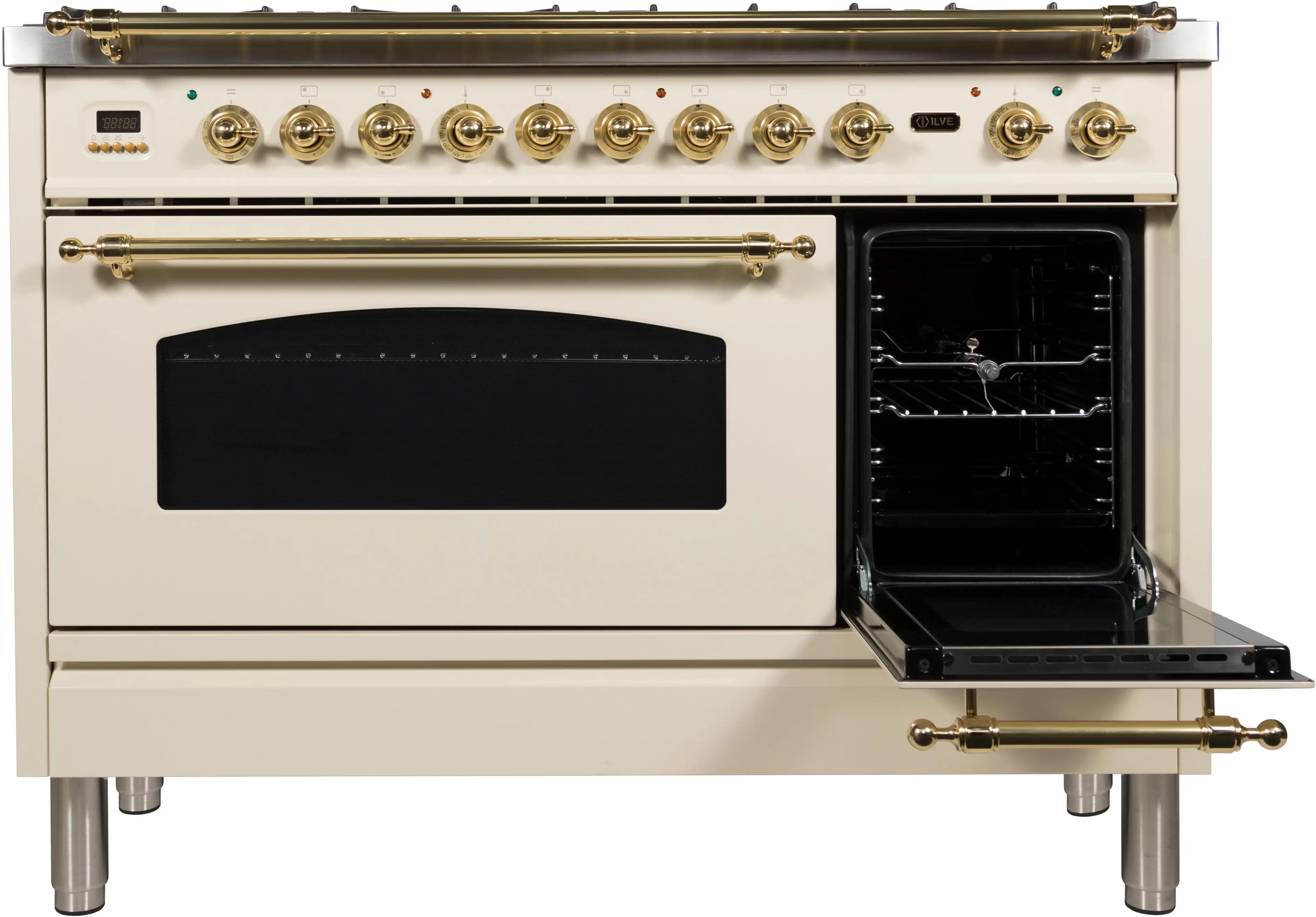 Ilve UPN120FDMPALP Liquid Propane In Antique White W/ Brass Trim
