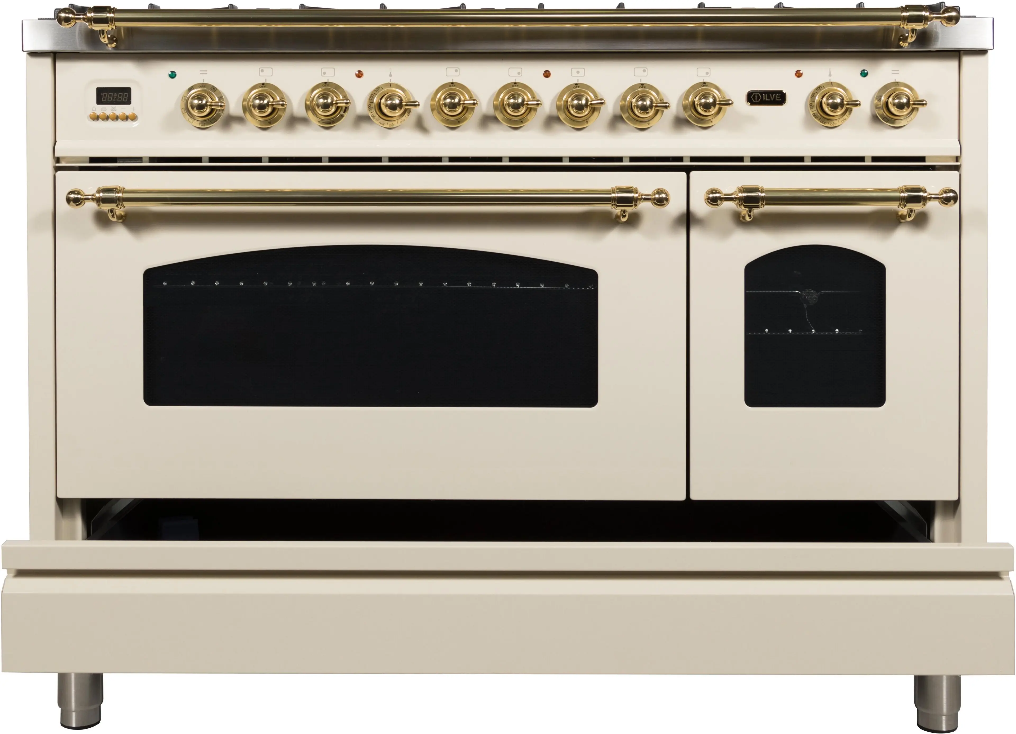 Ilve UPN120FDMPALP Liquid Propane In Antique White W/ Brass Trim