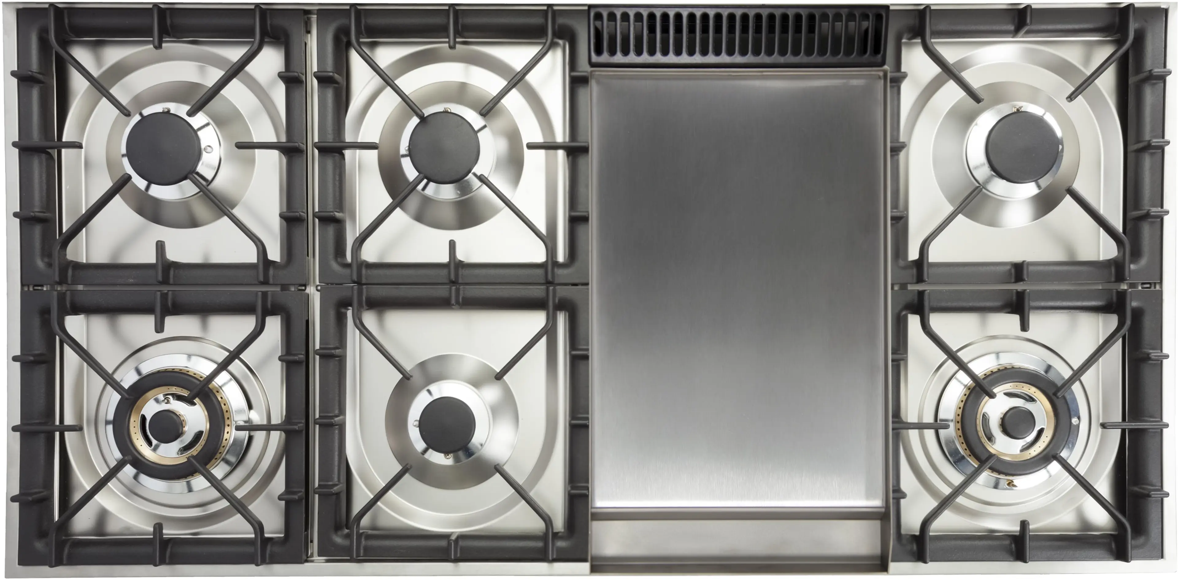 Ilve UPN120FDMPM Natural Gas In Matte Graphite W/ Brass Trim